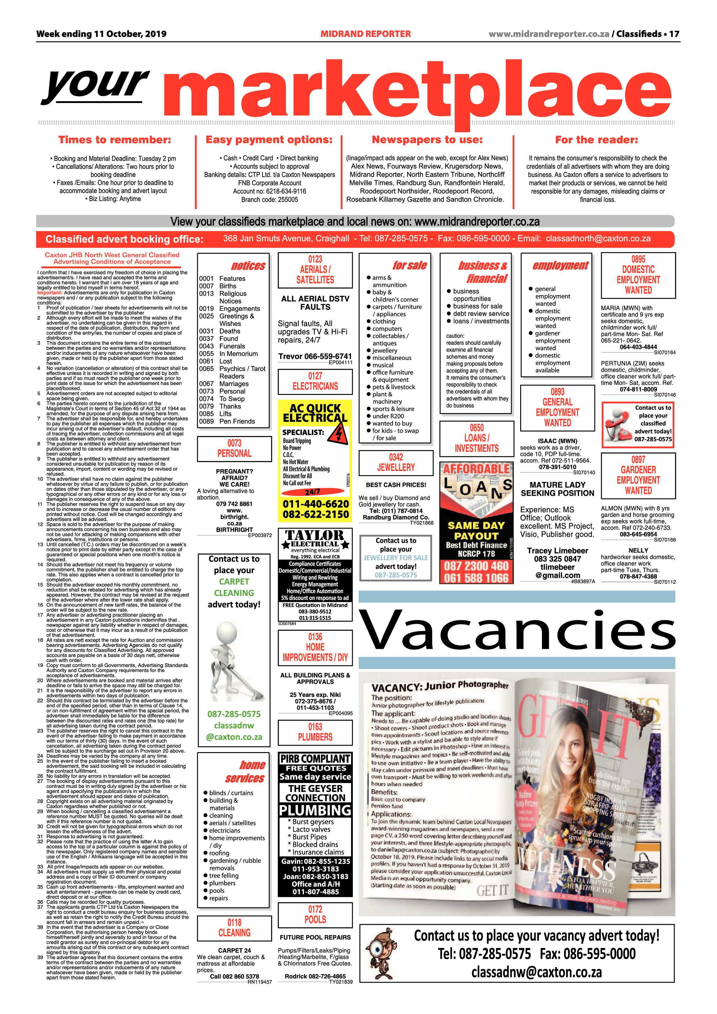 Midrand Reporter 10 October, 2019 page 17