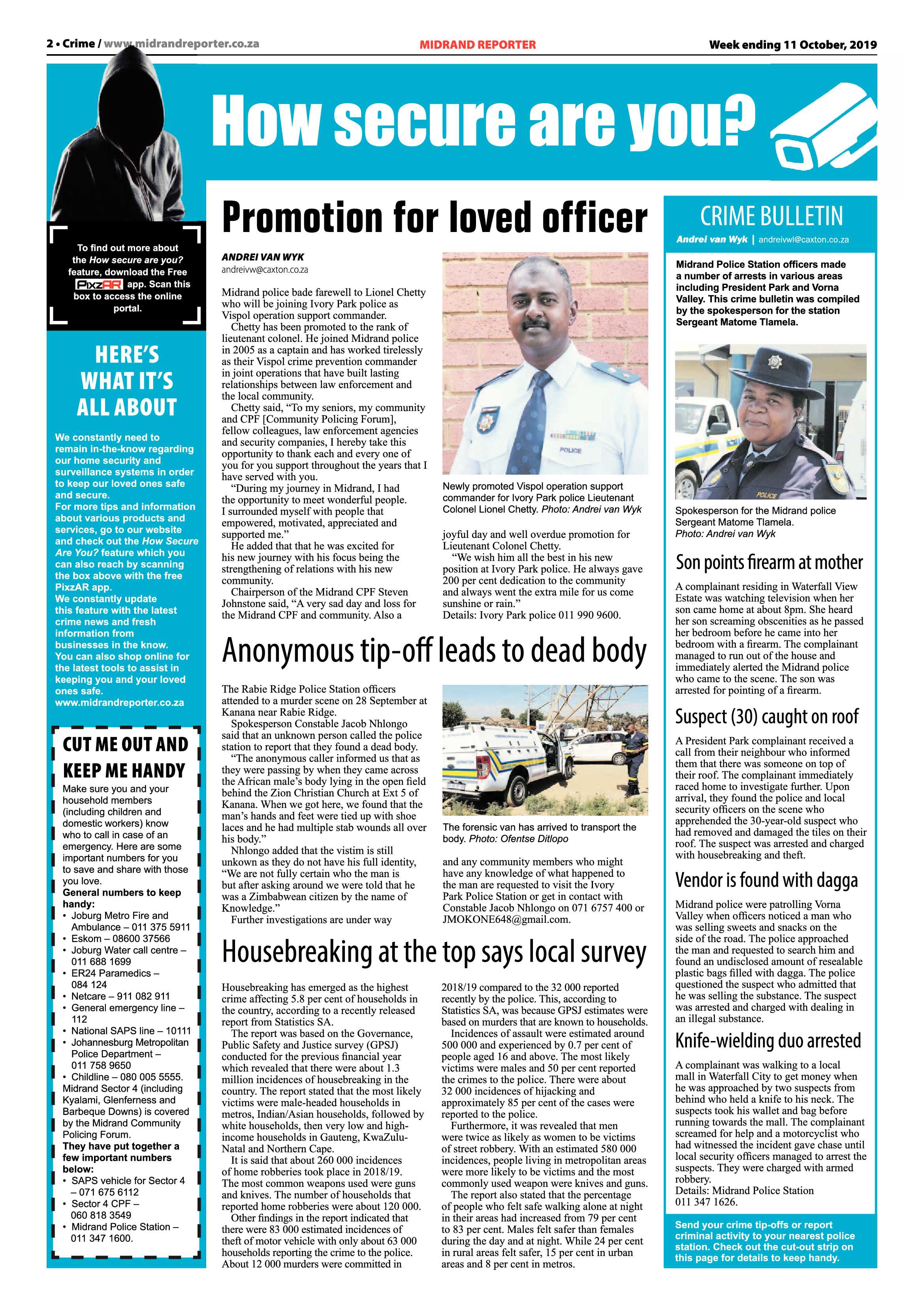 Midrand Reporter 10 October, 2019 page 2