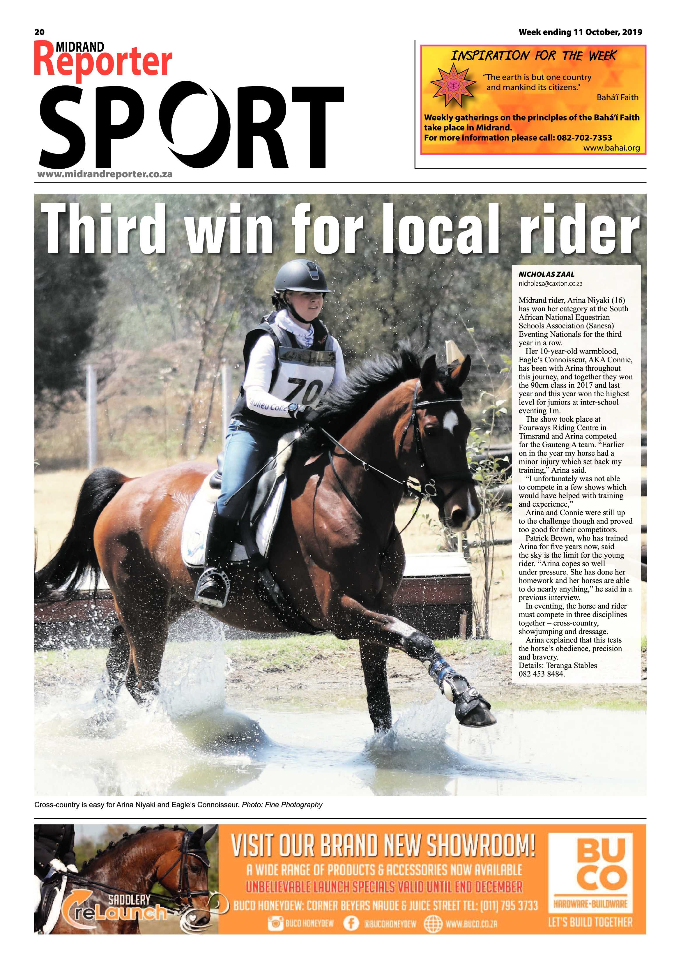 Midrand Reporter 10 October, 2019 page 20
