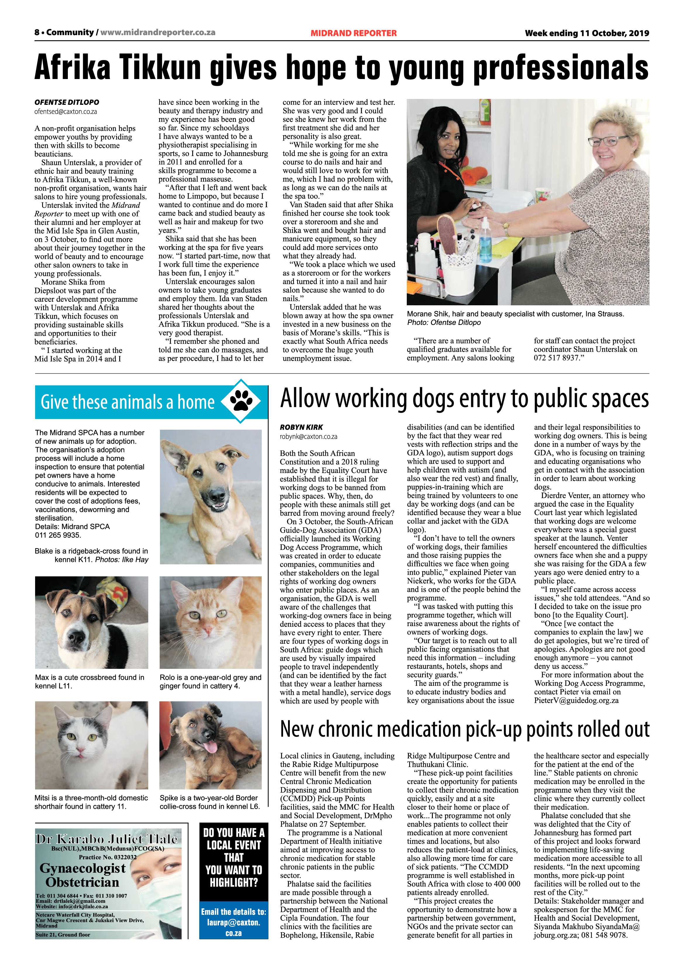 Midrand Reporter 10 October, 2019 page 8