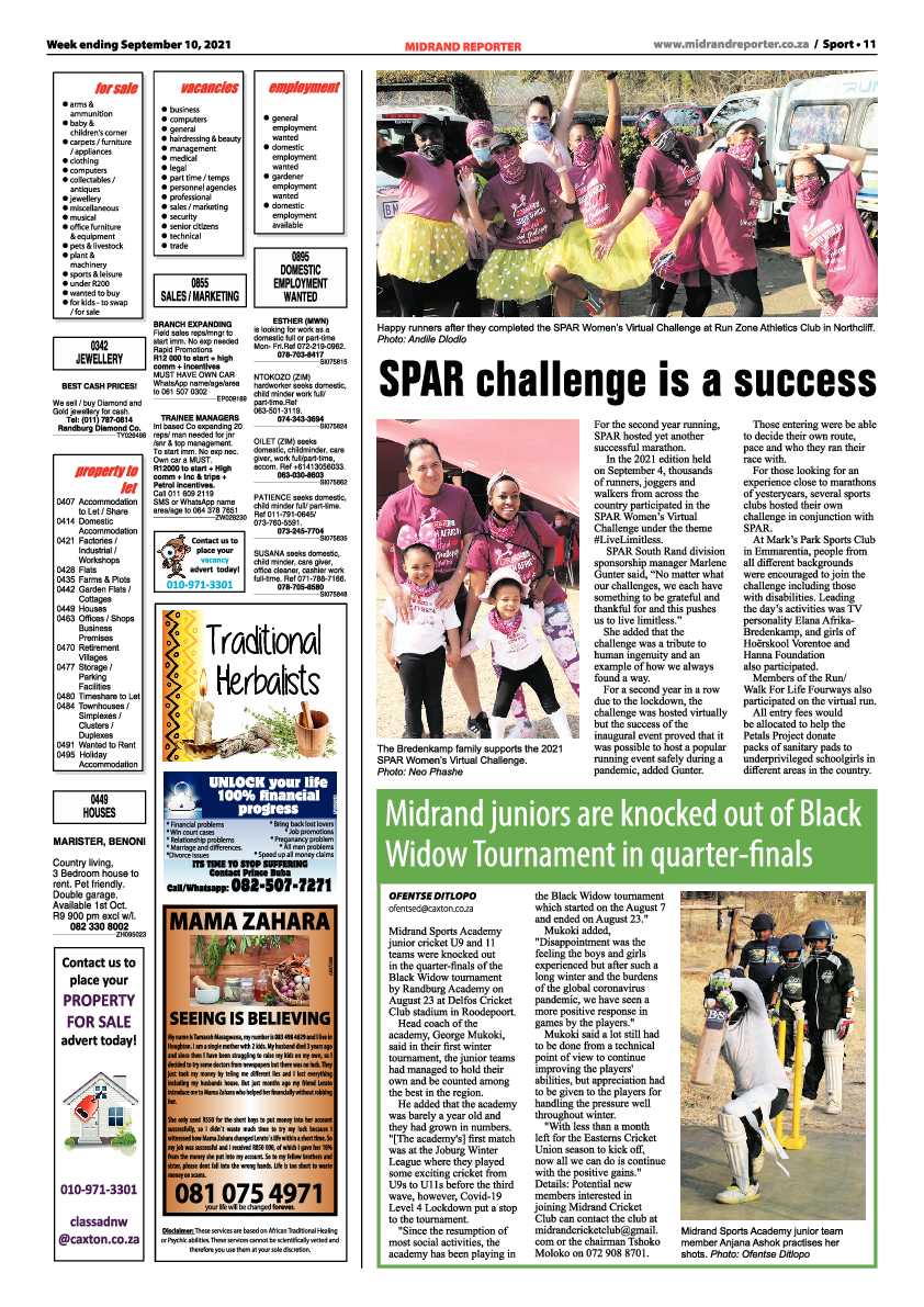 Midrand Reporter 10 September 2021 page 11