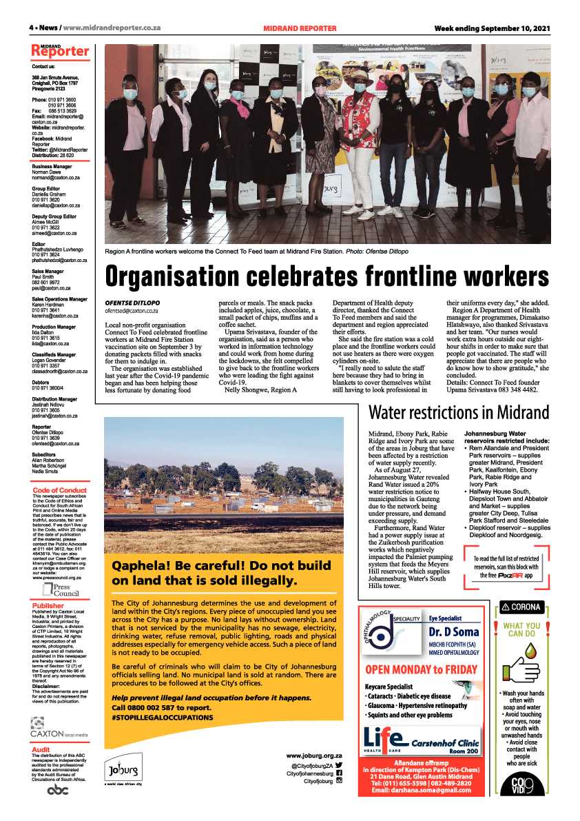 Midrand Reporter 10 September 2021 page 4
