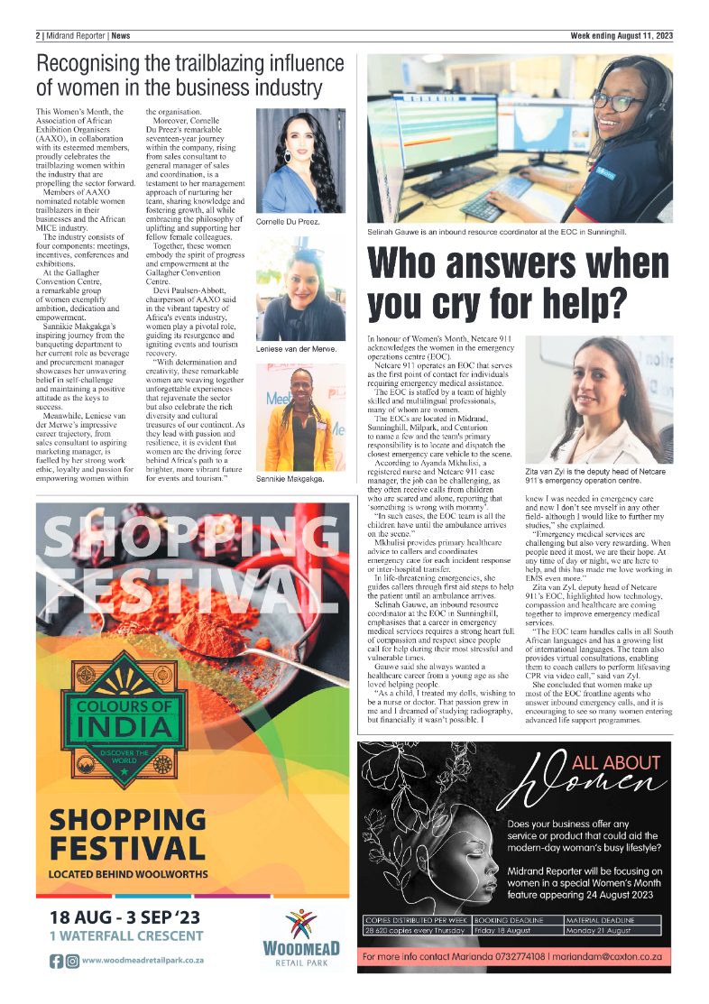 Midrand Reporter 11 August 2023 page 2