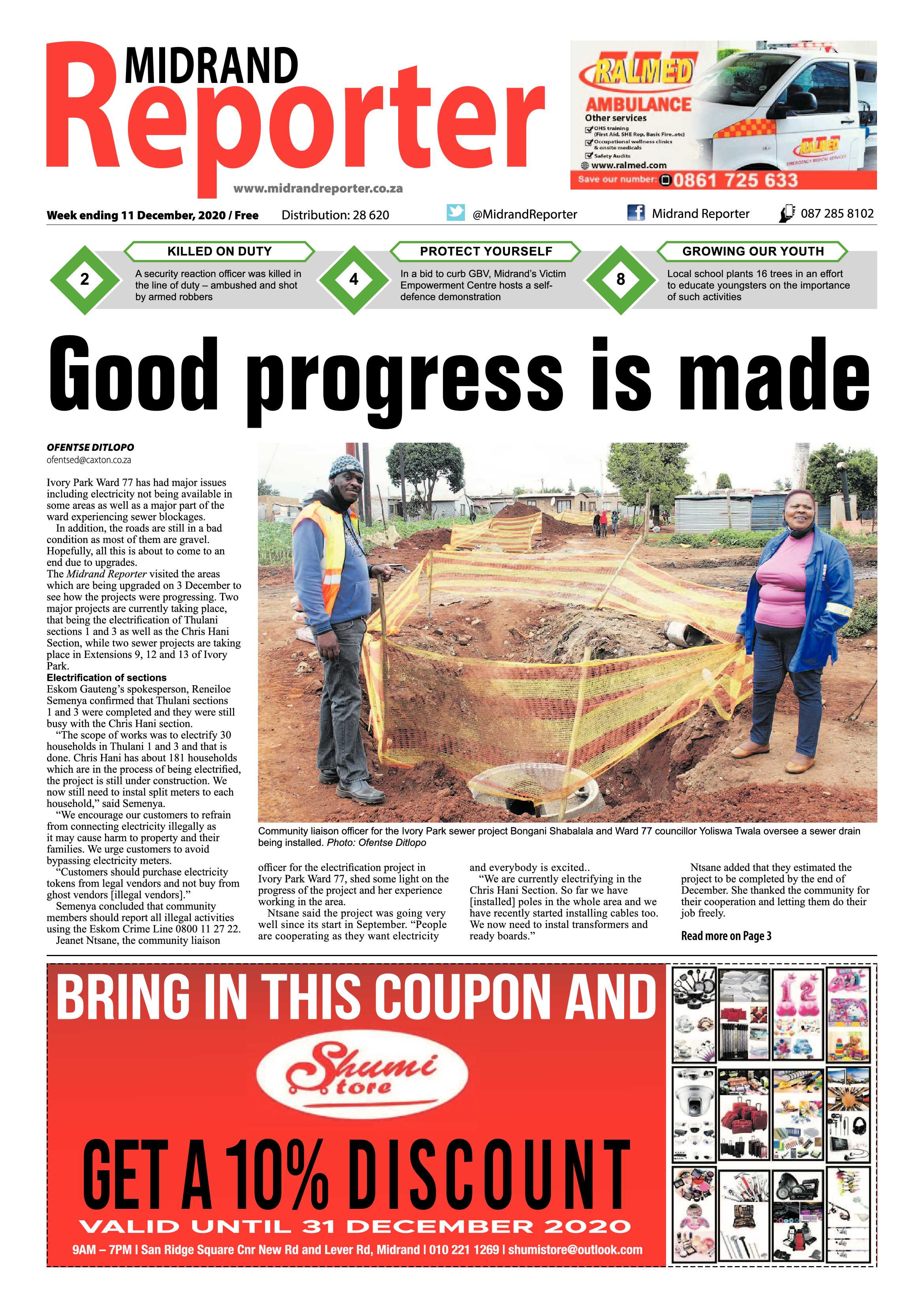 Midrand Reporter 11 December 2020 page 1