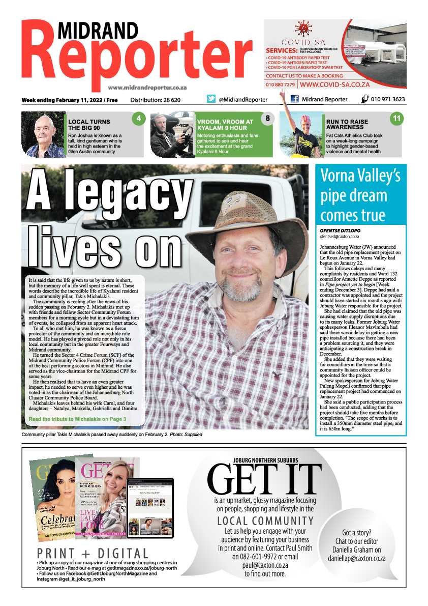 Midrand Reporter 11 February 2022 page 1