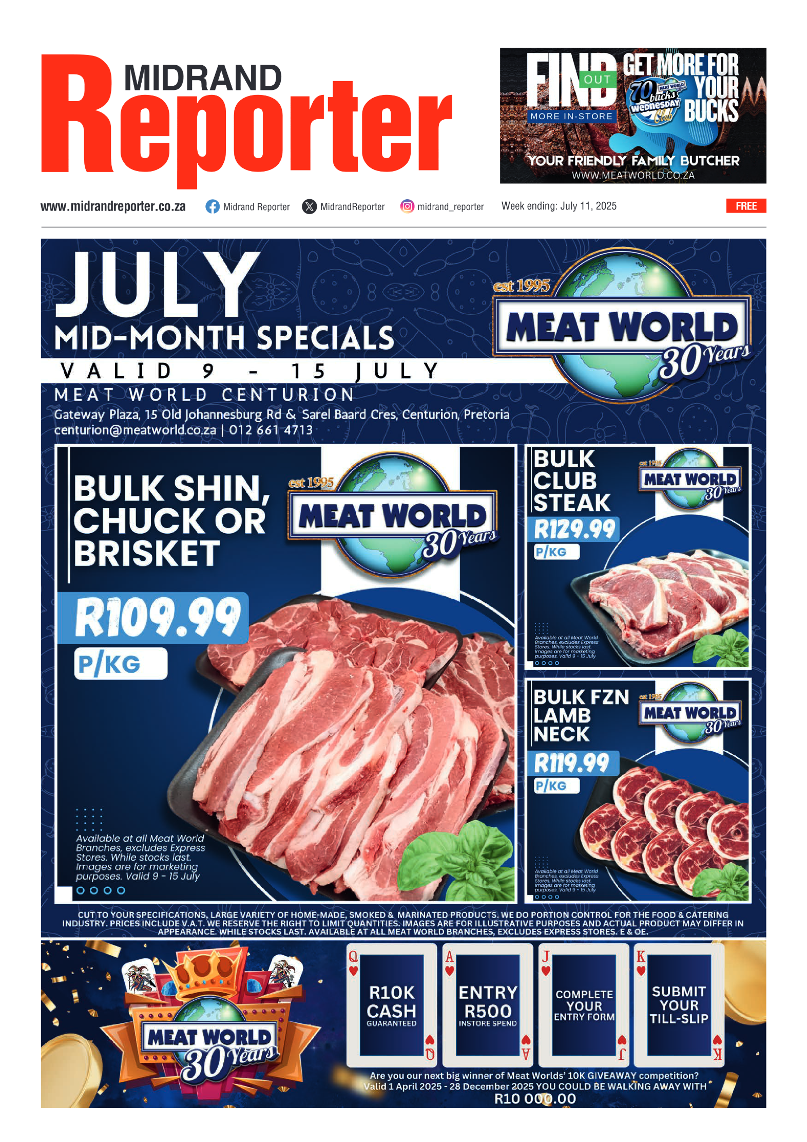 Midrand Reporter 11 July 2025 page 1