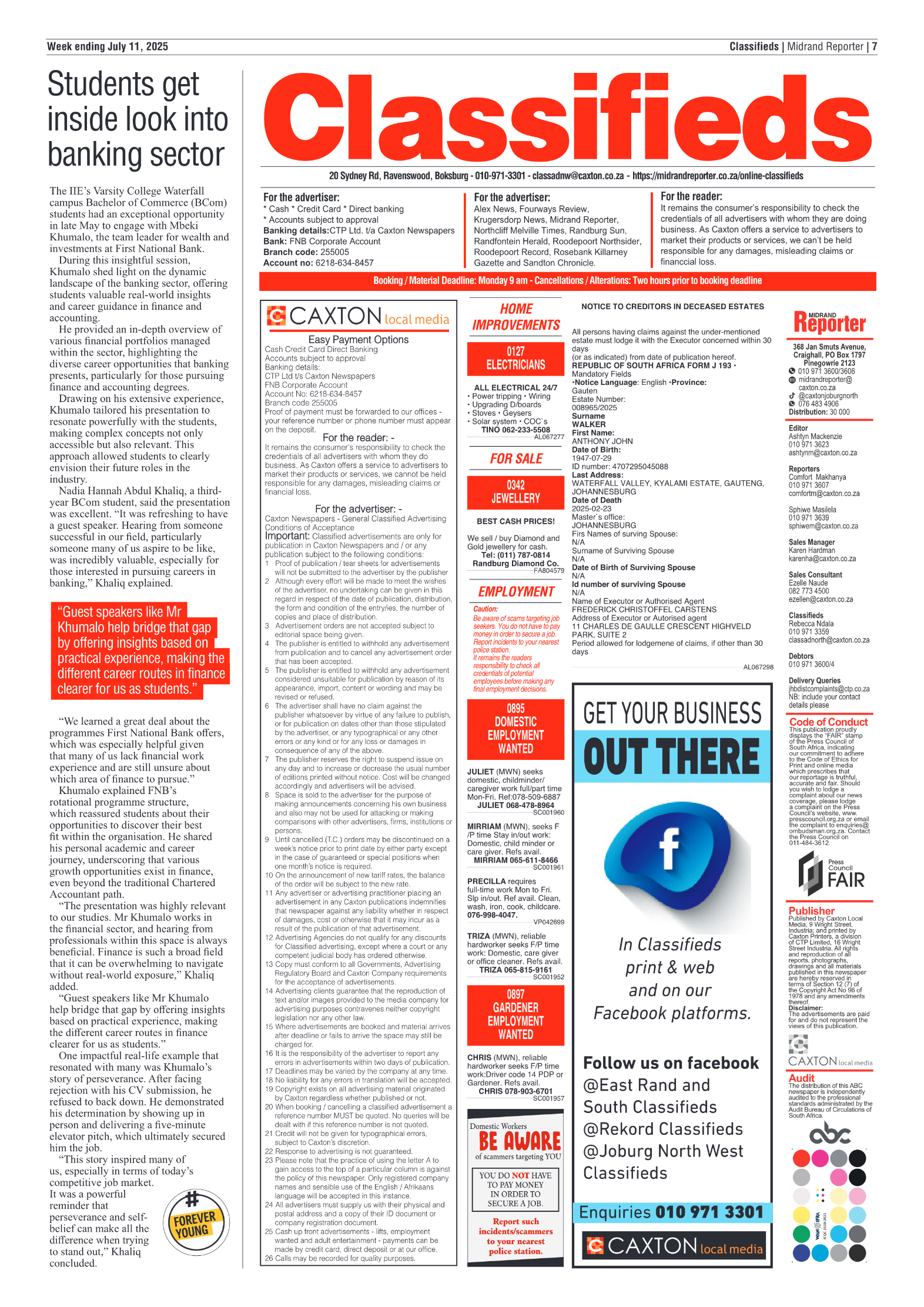 Midrand Reporter 11 July 2025 page 9