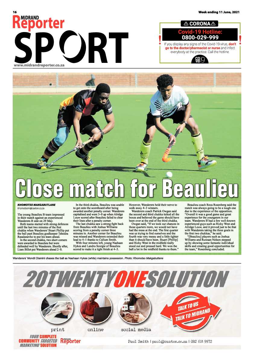 Midrand Reporter 11 June 2021 page 16