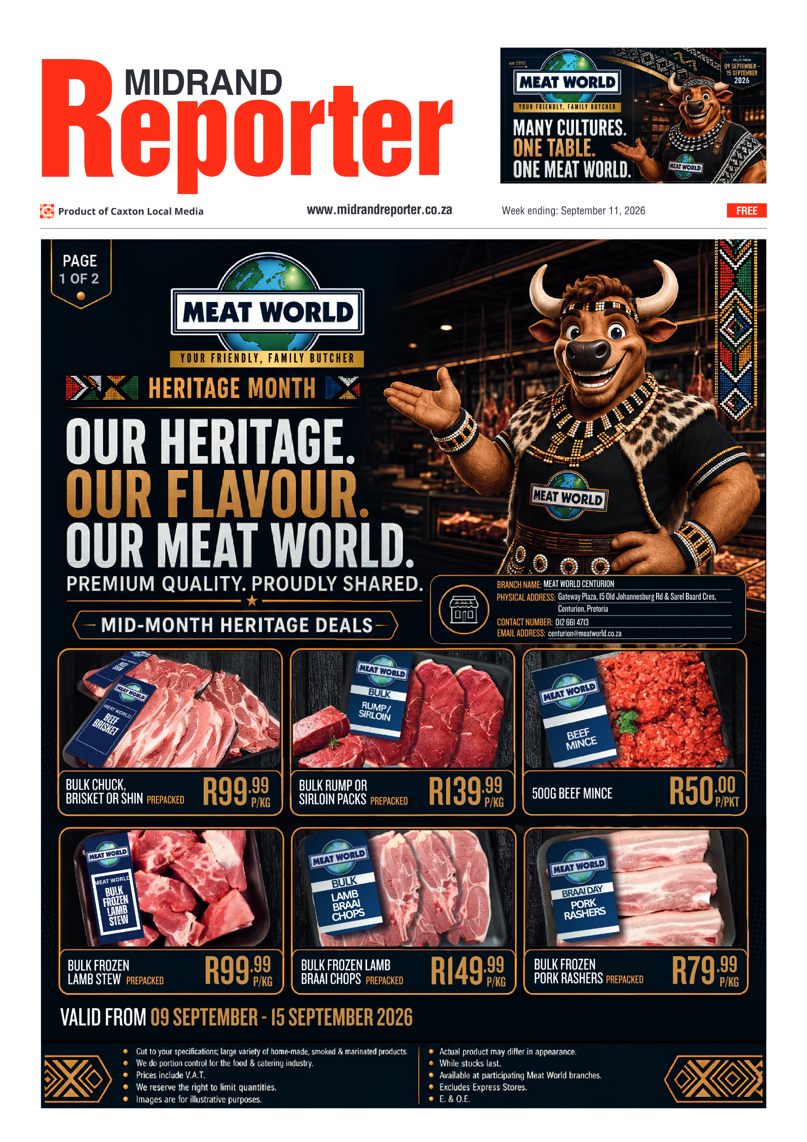 Midrand Reporter 11 September 2026 page 1
