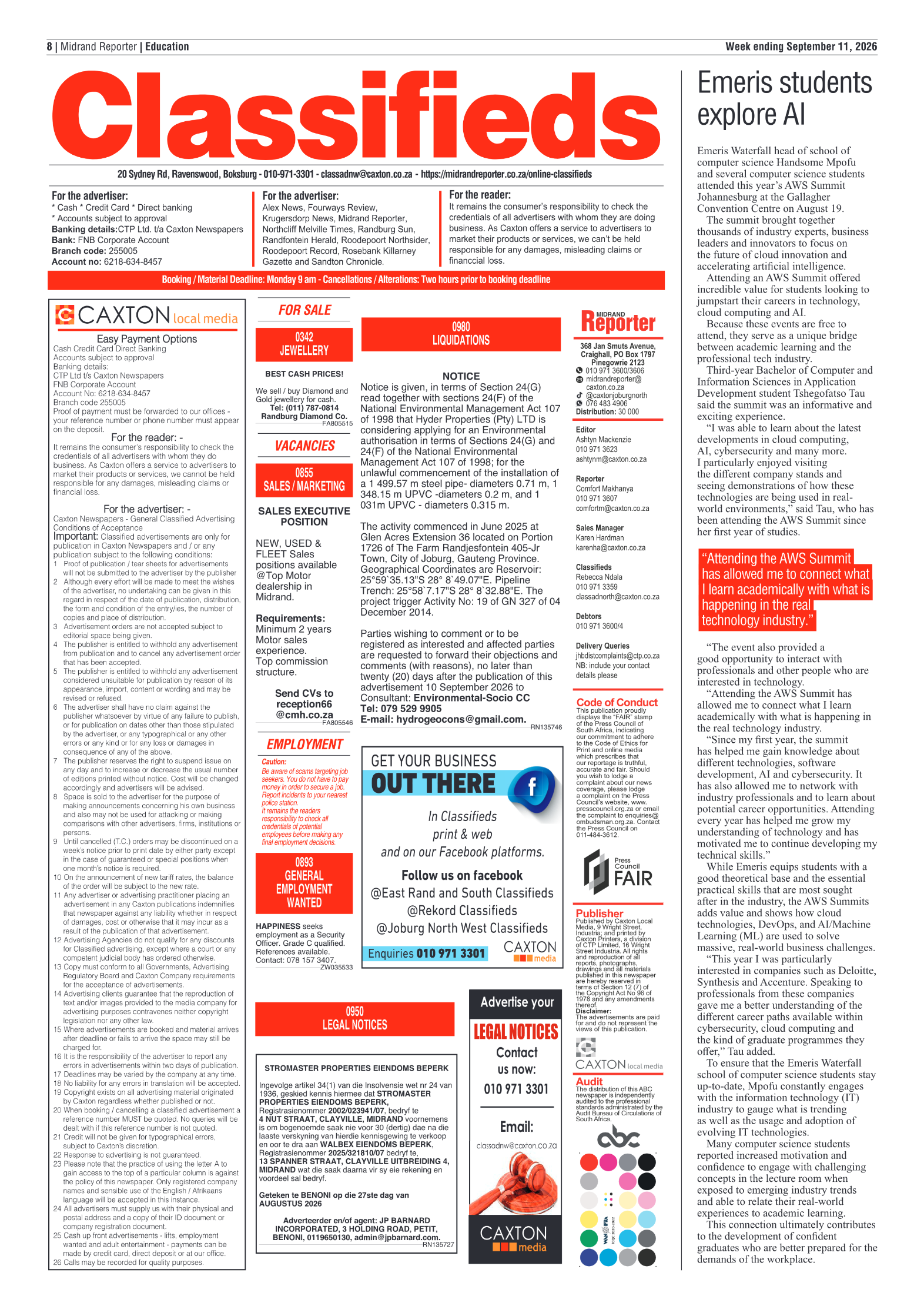 Midrand Reporter 11 September 2026 page 10