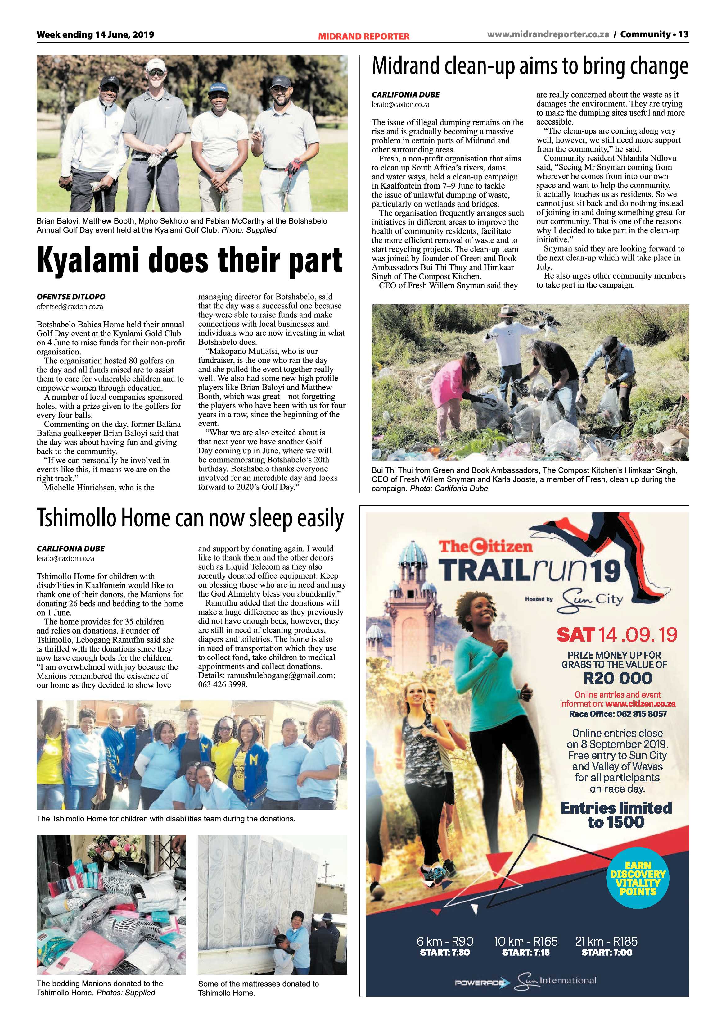 Midrand Reporter 11 June, 2019 page 13