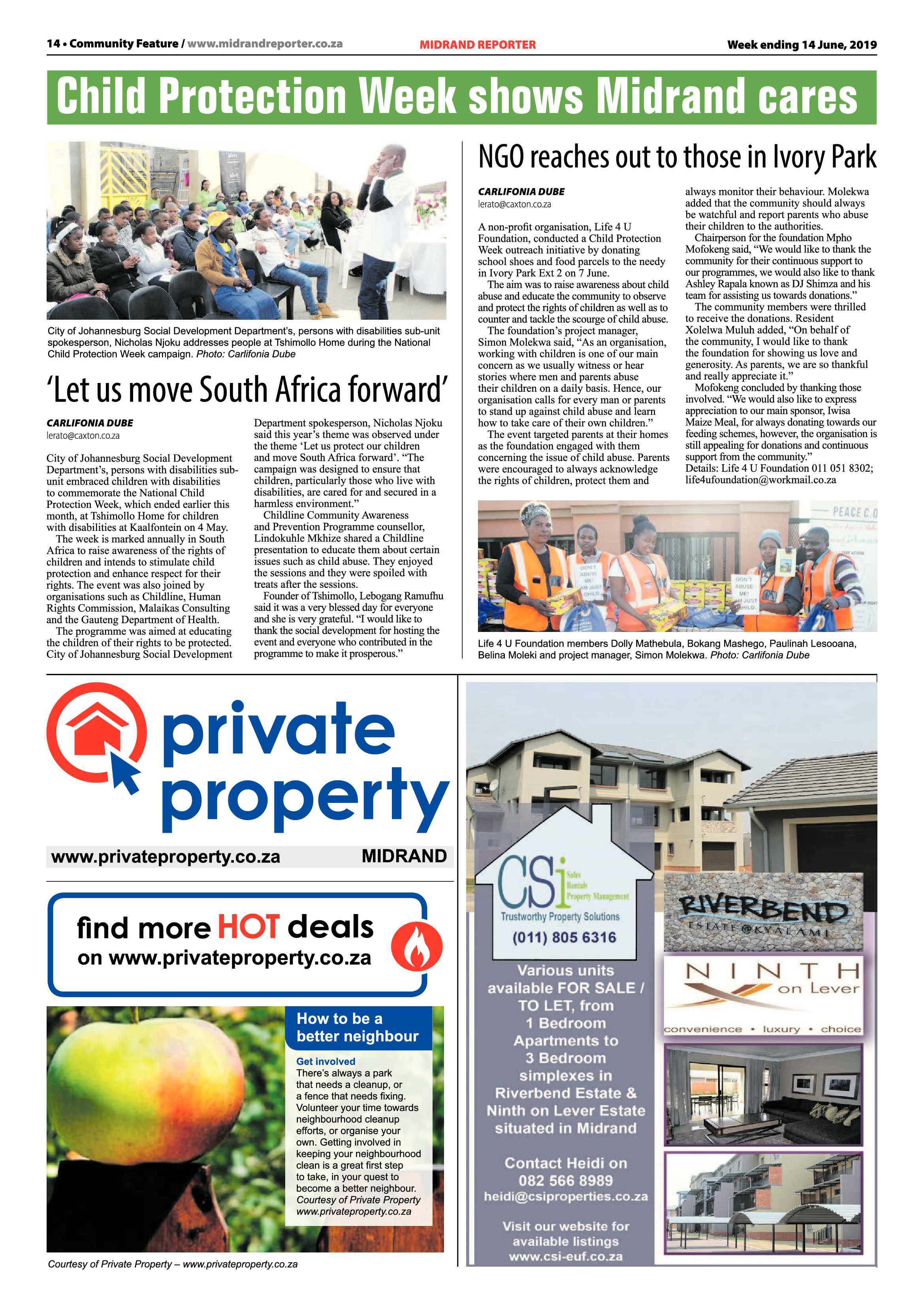 Midrand Reporter 11 June, 2019 page 14