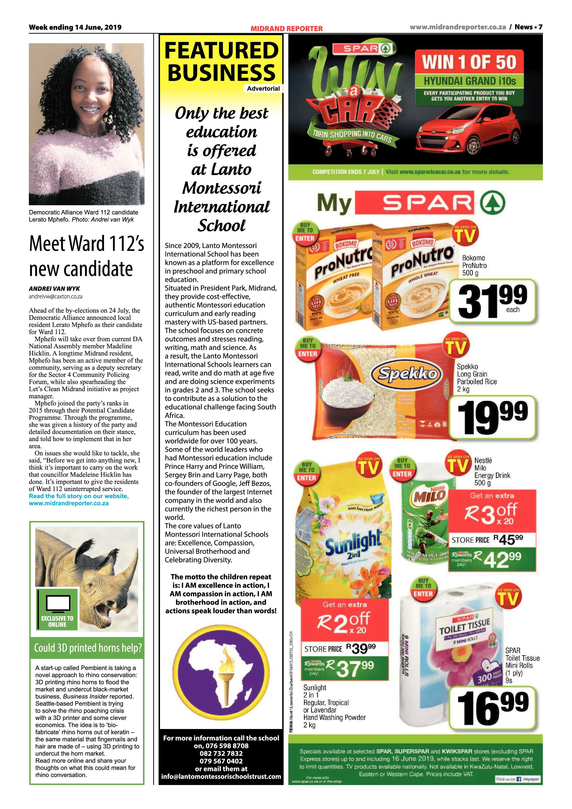 Midrand Reporter 11 June, 2019 page 7