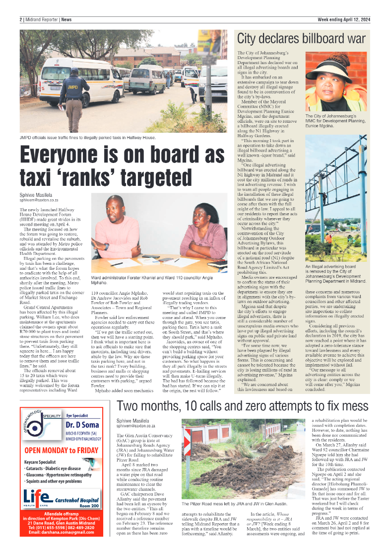 Midrand Reporter 12 April 2024 page 2