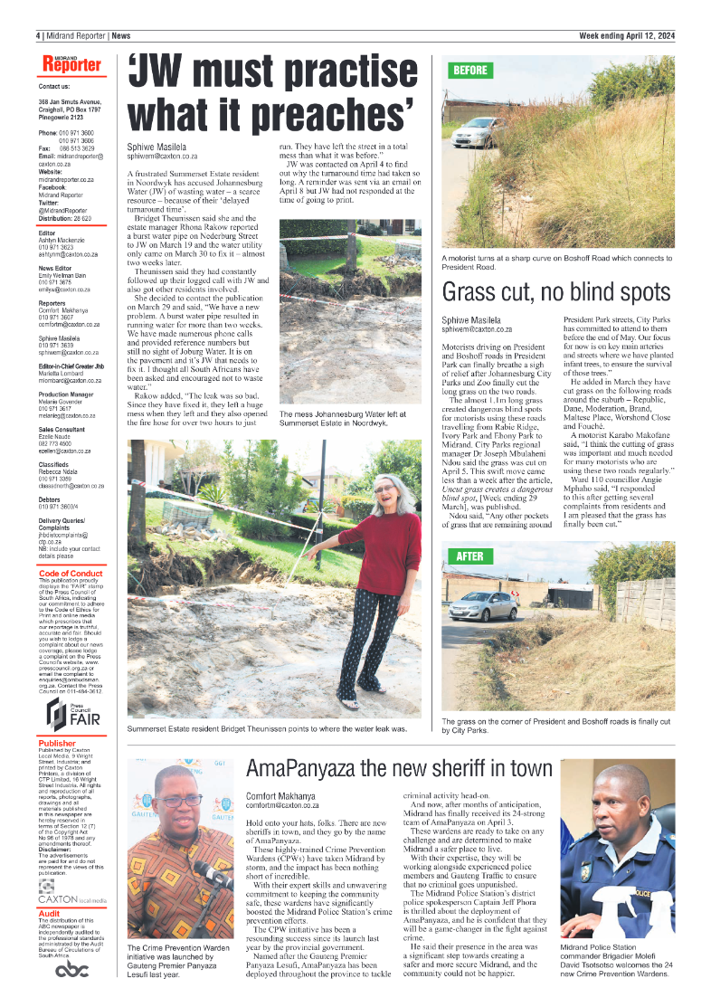 Midrand Reporter 12 April 2024 page 4