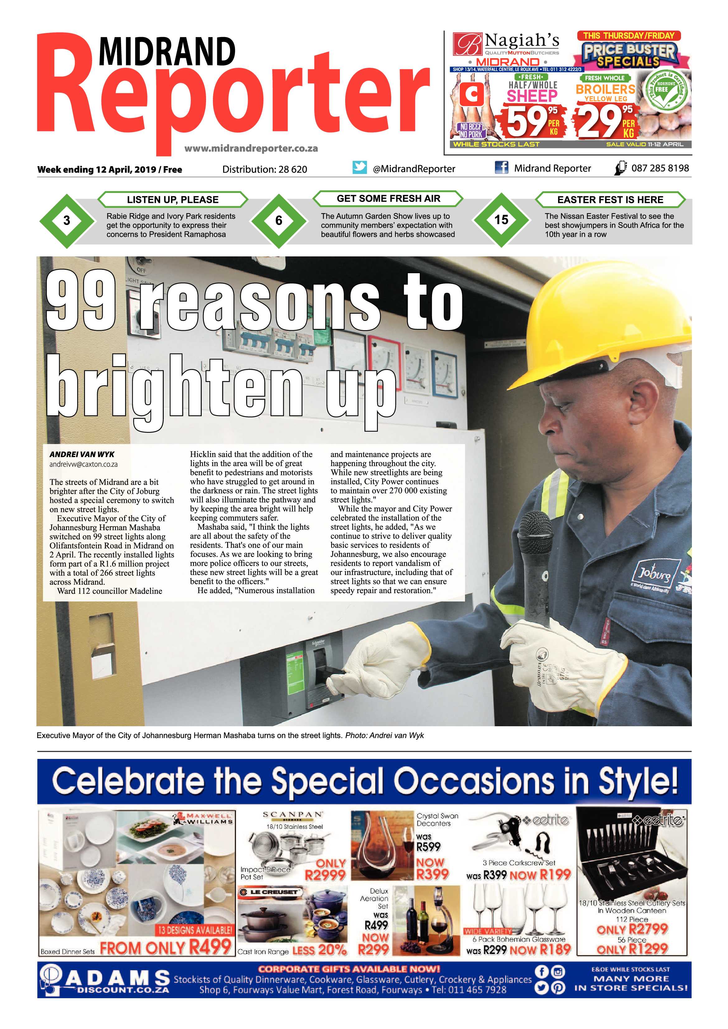 Midrand Reporter 12 April, 2019 page 1