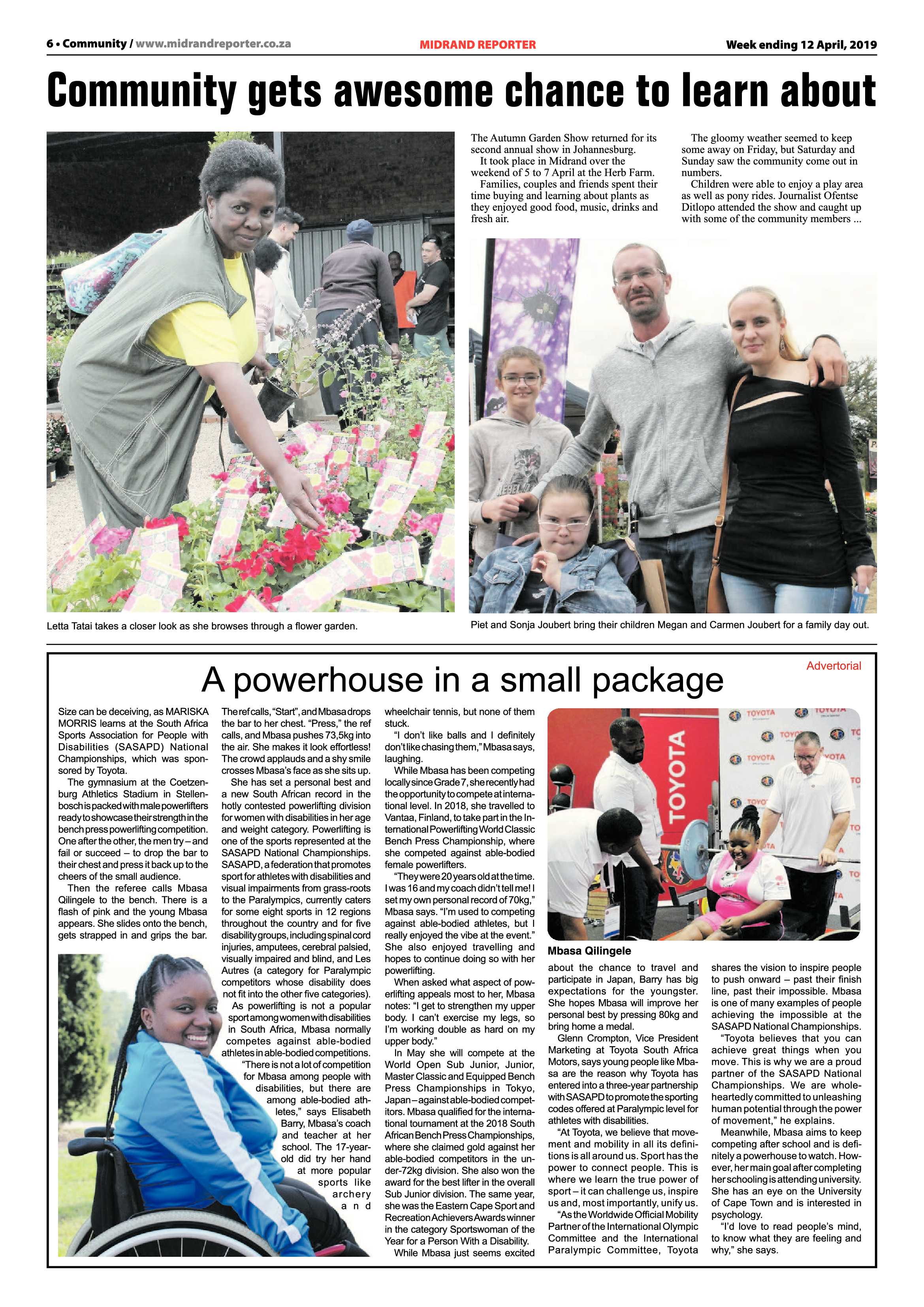 Midrand Reporter 12 April, 2019 page 6