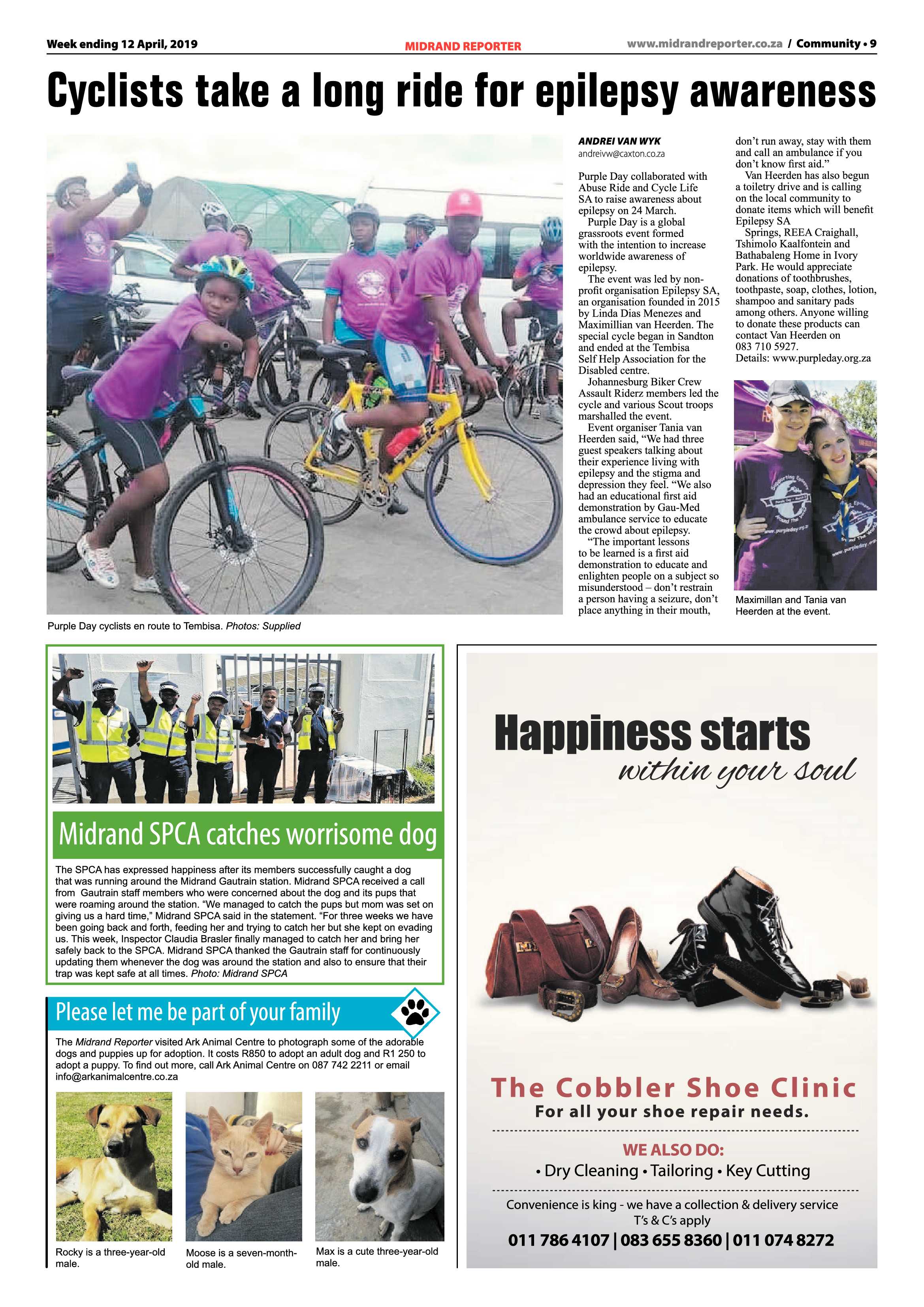 Midrand Reporter 12 April, 2019 page 9