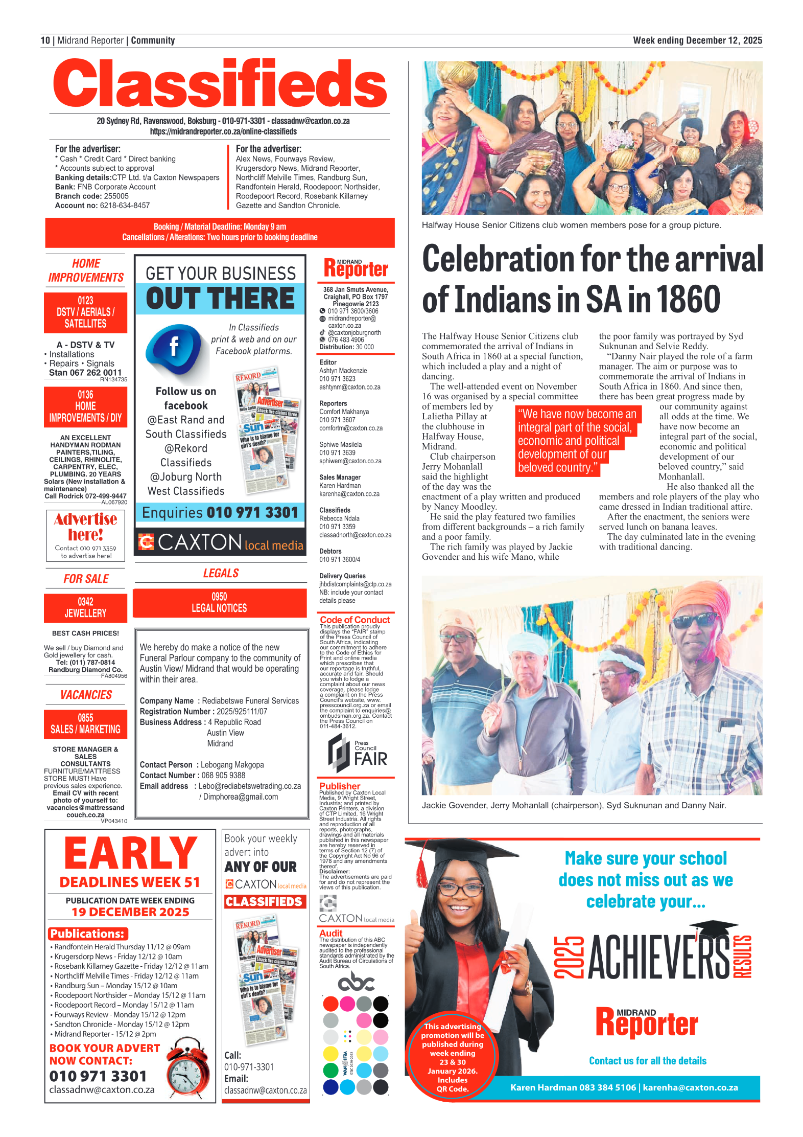 Midrand Reporter 12 December 2025 page 12