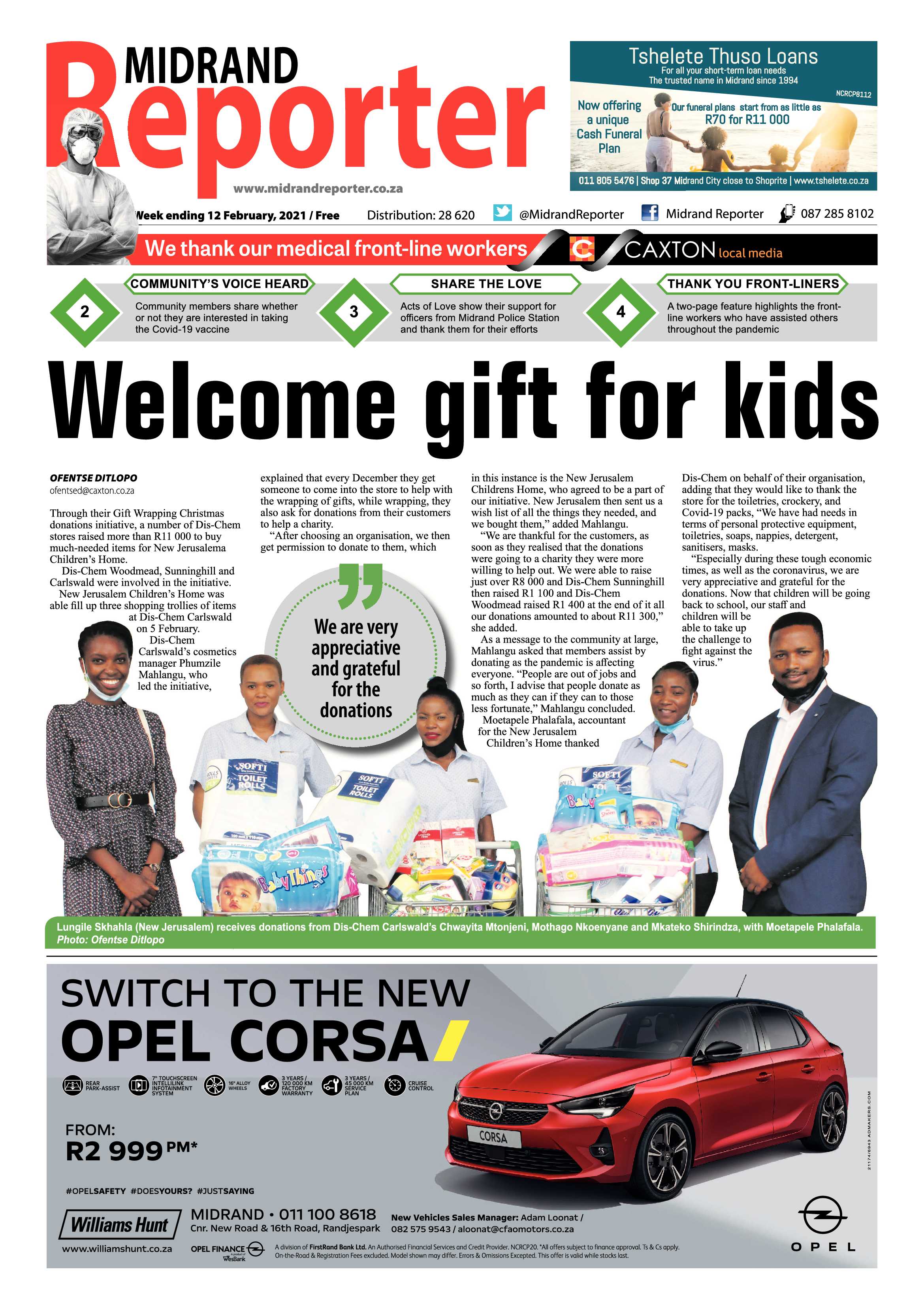 Midrand Reporter 12 February 2021 page 1