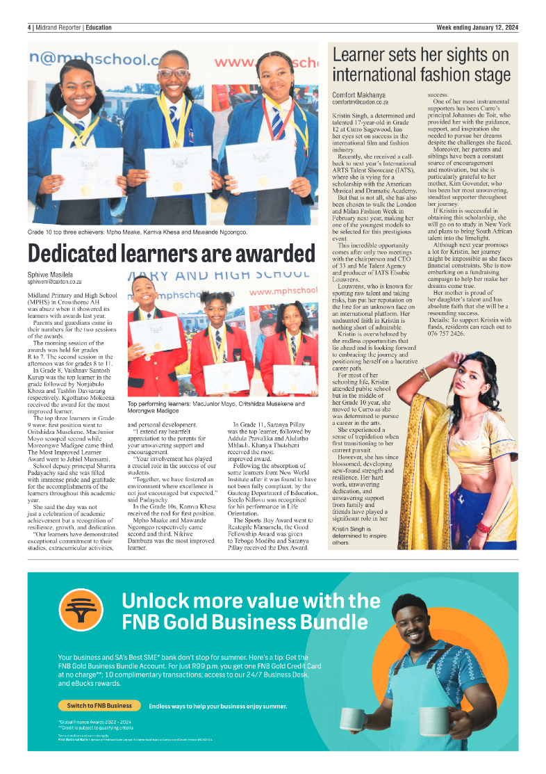 Midrand Reporter 12 January 2024 page 4