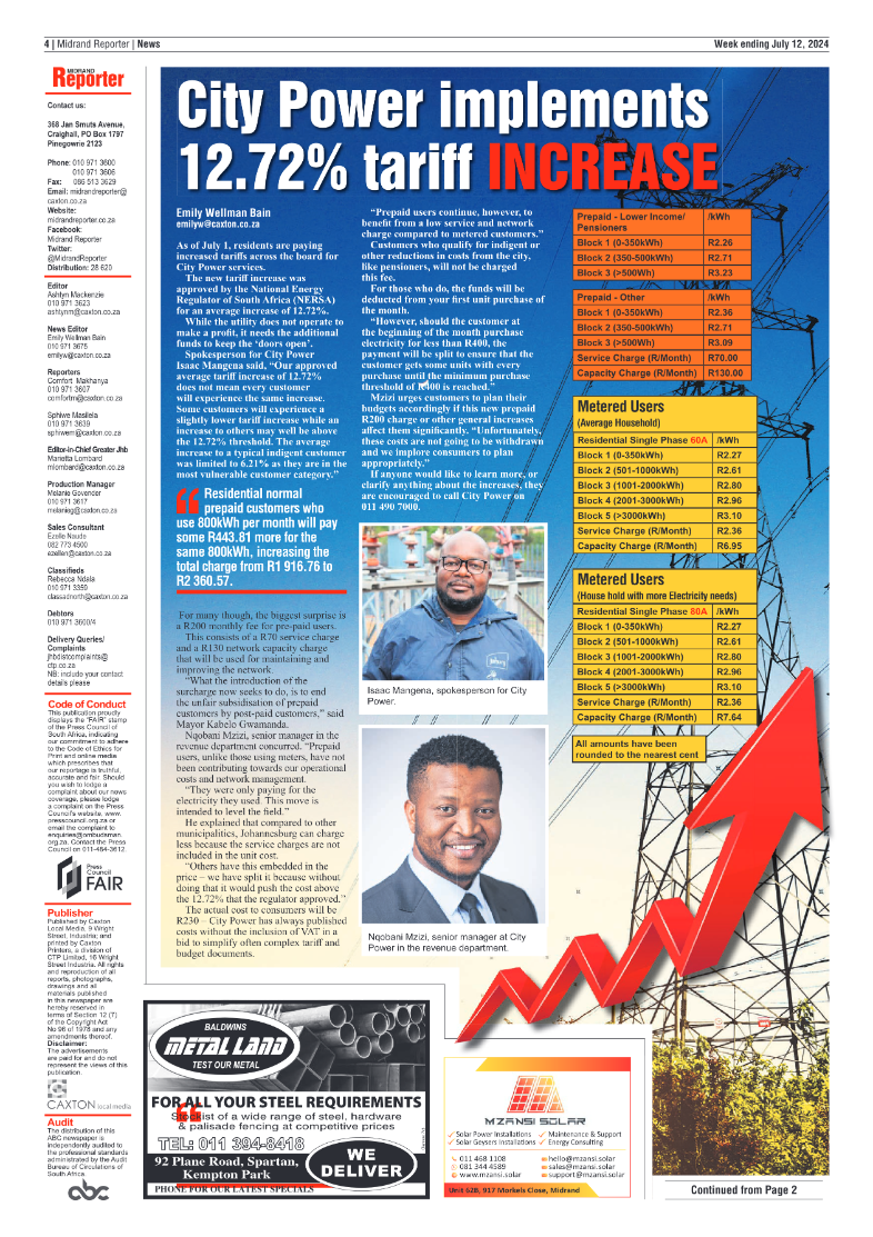 Midrand Reporter 12 July 2024 page 4