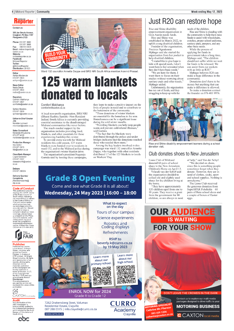 Midrand Reporter 12 May 2023 page 4