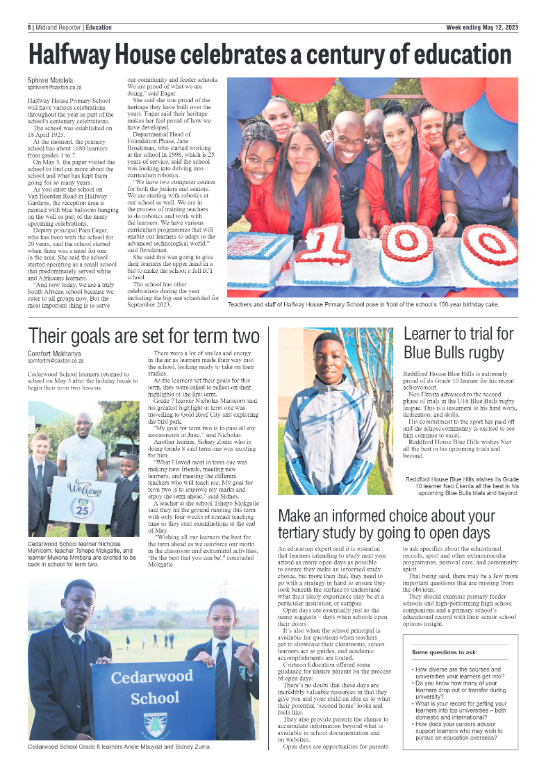 Midrand Reporter 12 May 2023 page 8