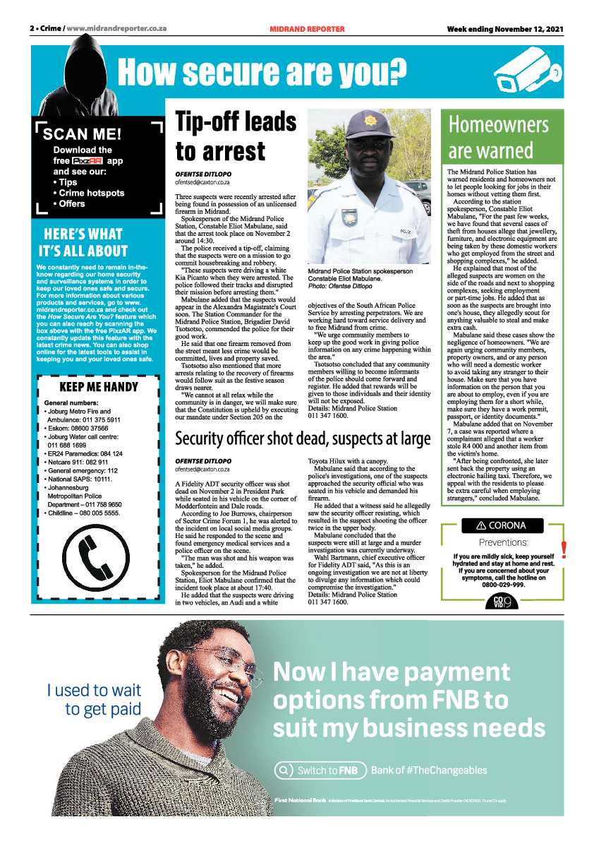 Midrand Reporter  12 November 2021 page 4