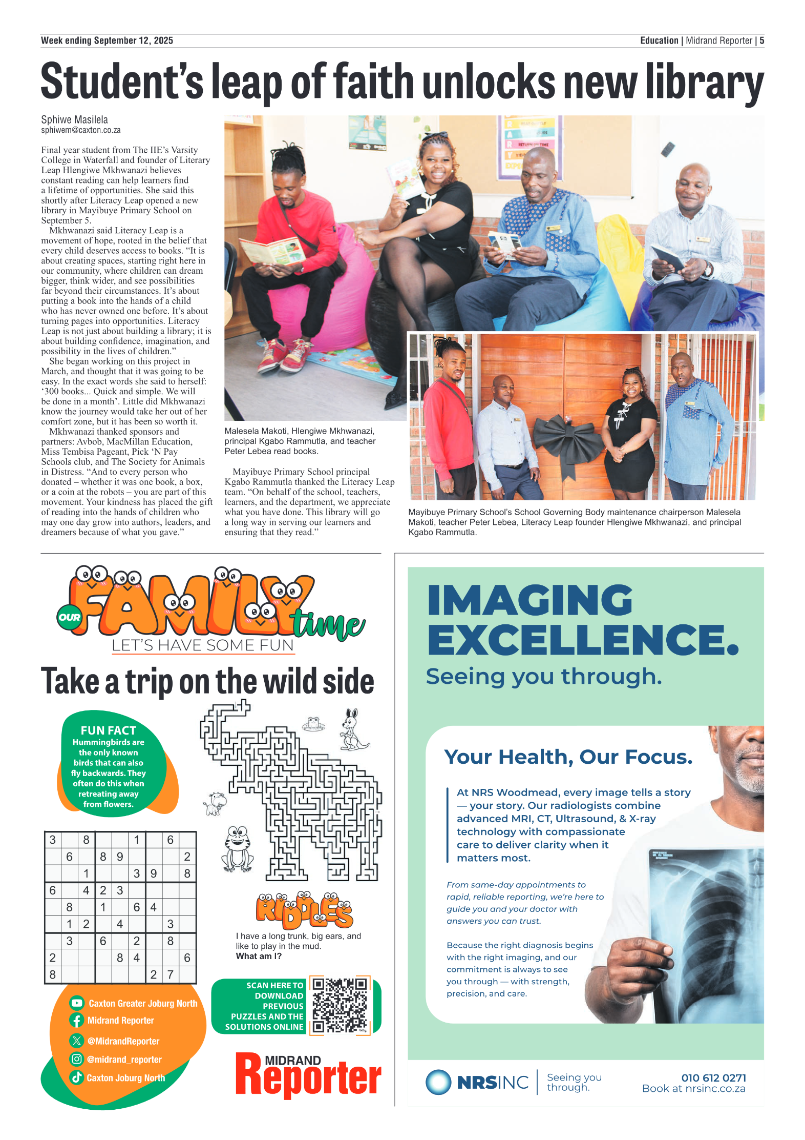 Midrand Reporter 12 September 2025 page 5