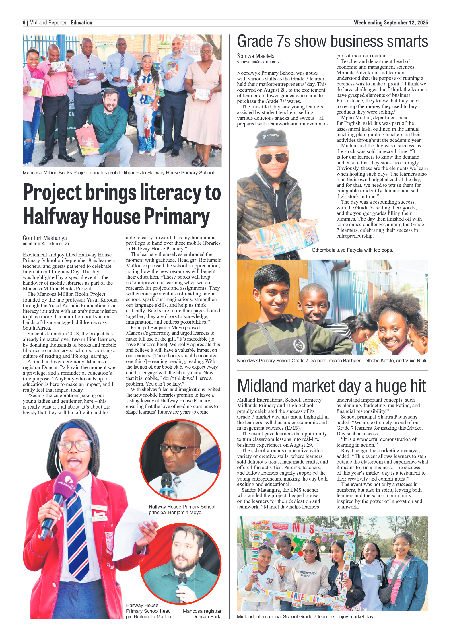 Midrand Reporter 12 September 2025 page 6
