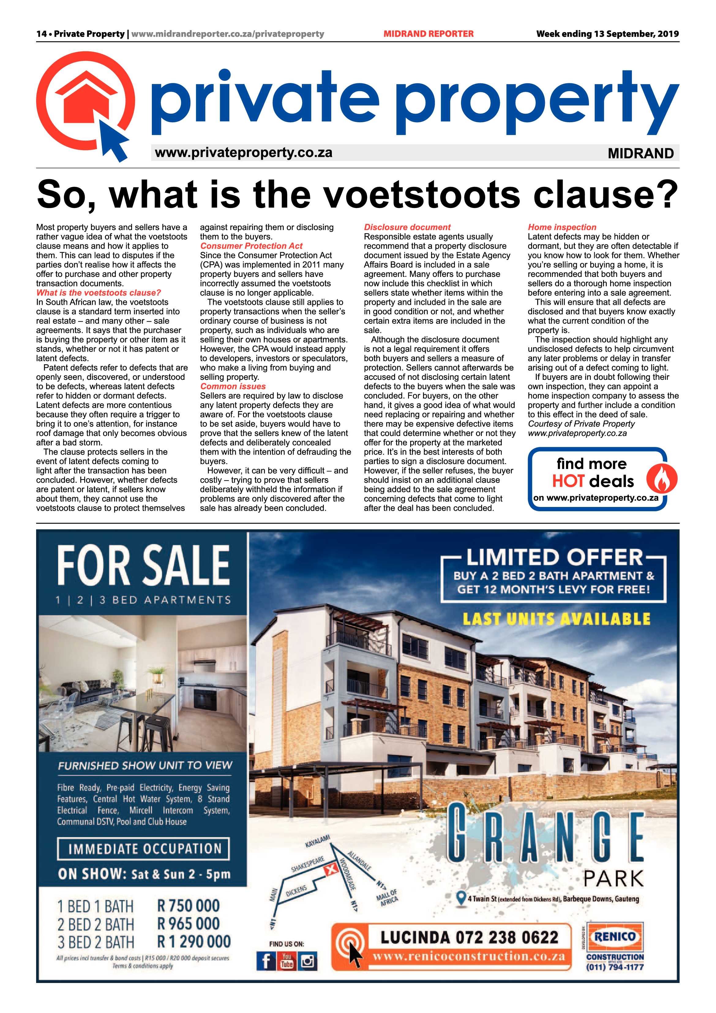 Midrand Reporter 12 September, 2019 page 14