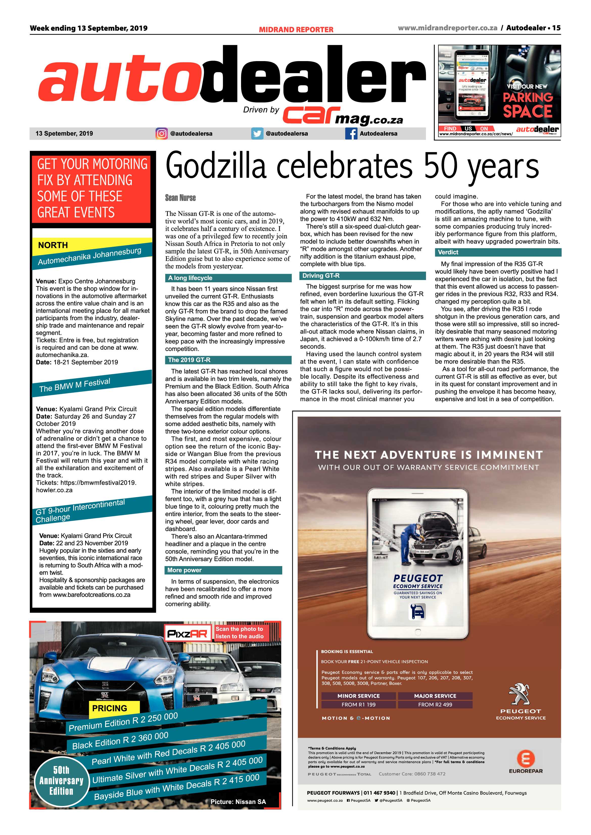 Midrand Reporter 12 September, 2019 page 15