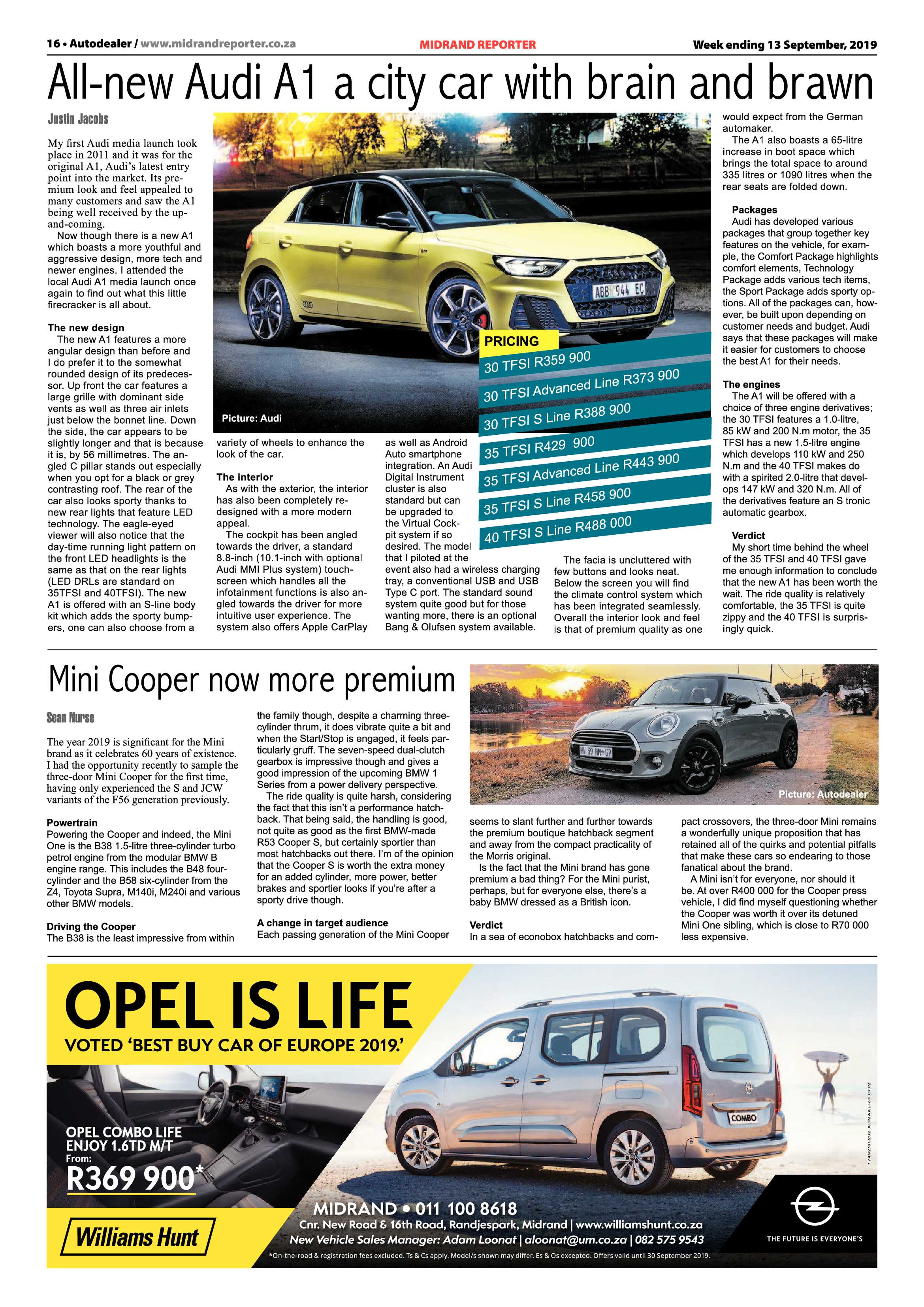 Midrand Reporter 12 September, 2019 page 16