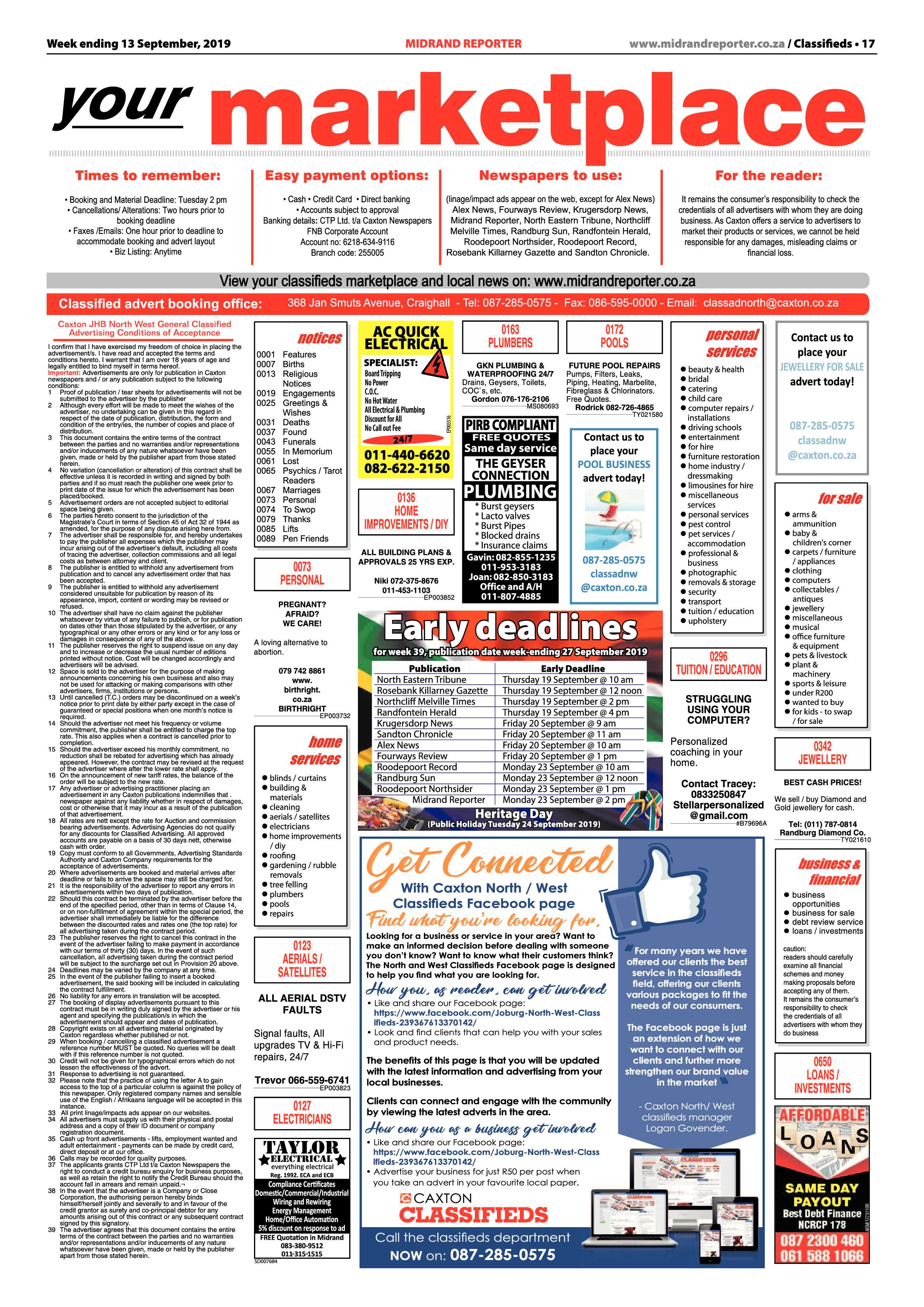 Midrand Reporter 12 September, 2019 page 17
