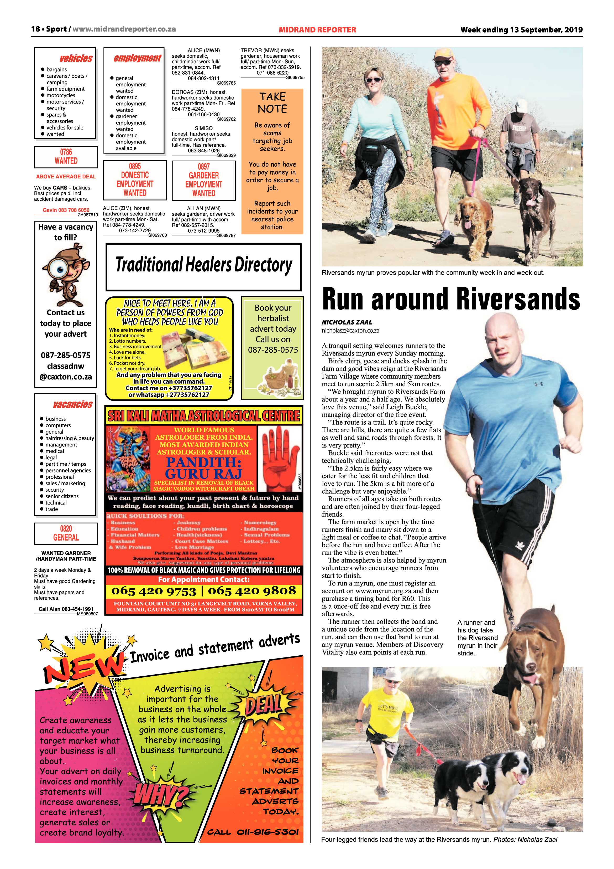Midrand Reporter 12 September, 2019 page 18