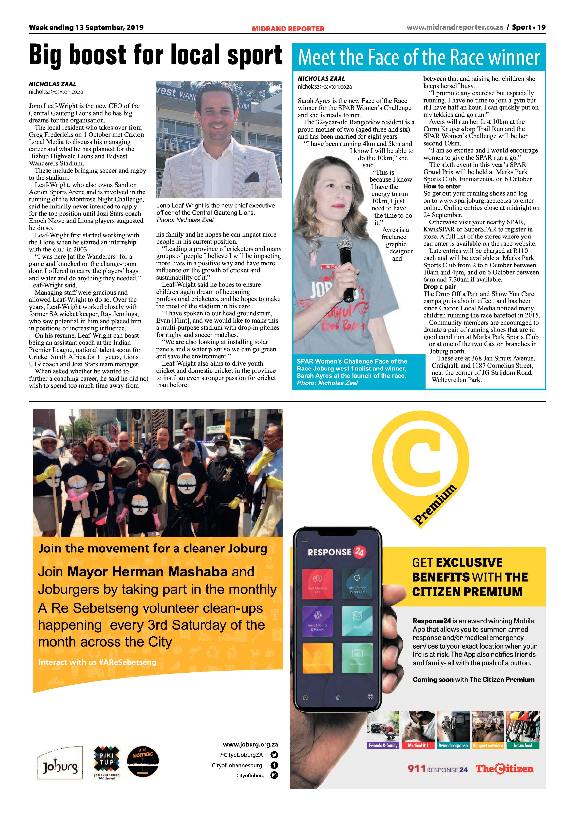 Midrand Reporter 12 September, 2019 page 19