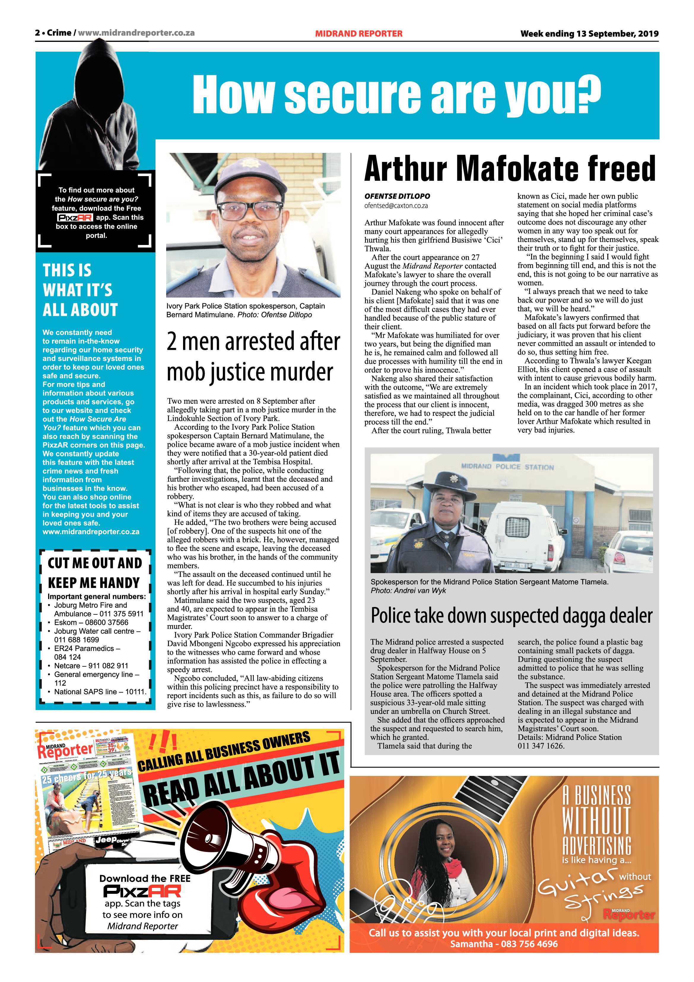 Midrand Reporter 12 September, 2019 page 2
