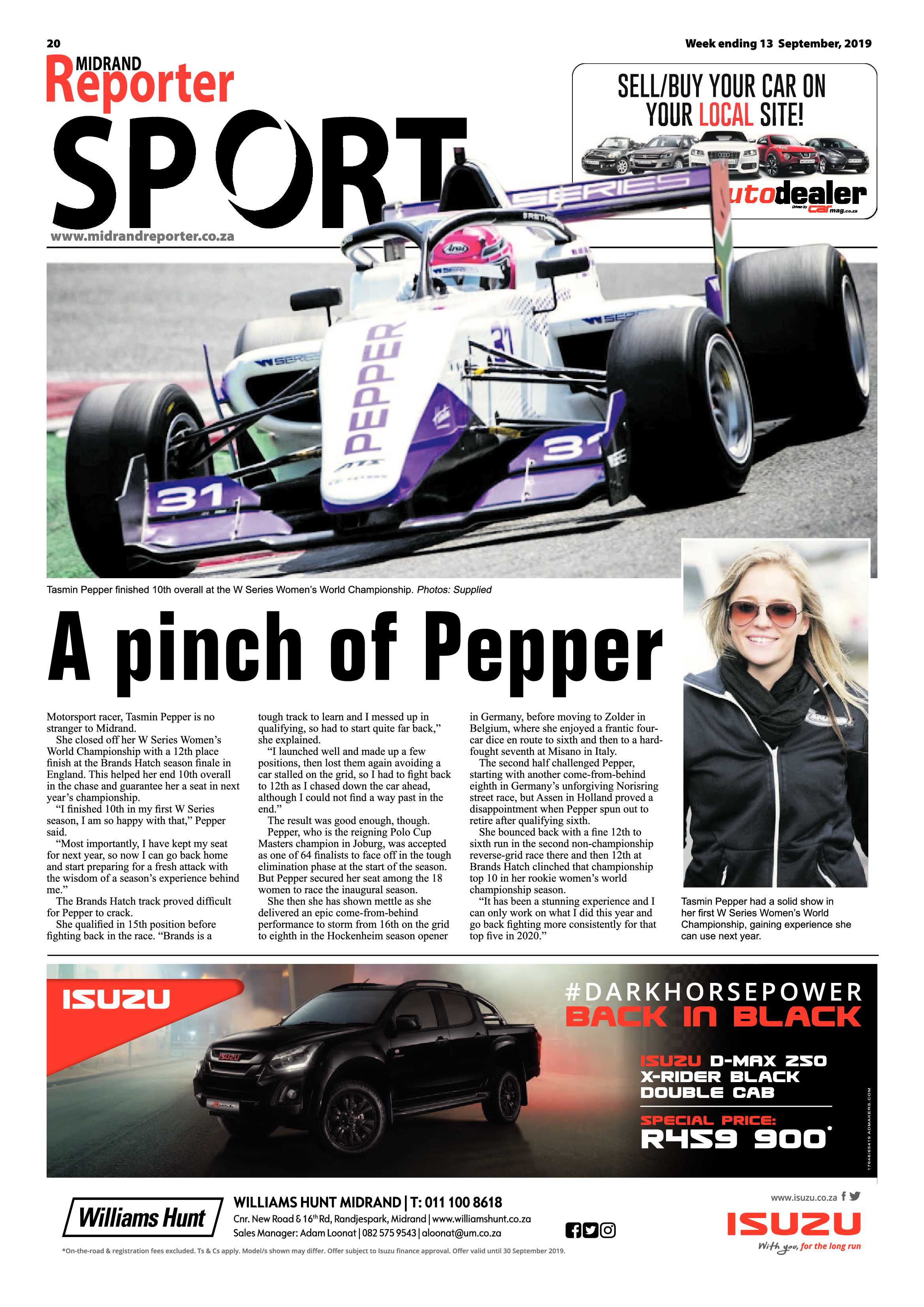 Midrand Reporter 12 September, 2019 page 20