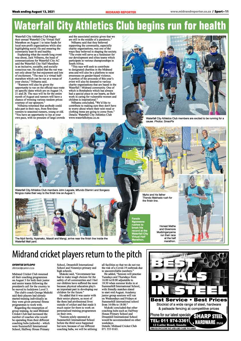 Midrand Reporter 13 August 2021 page 11