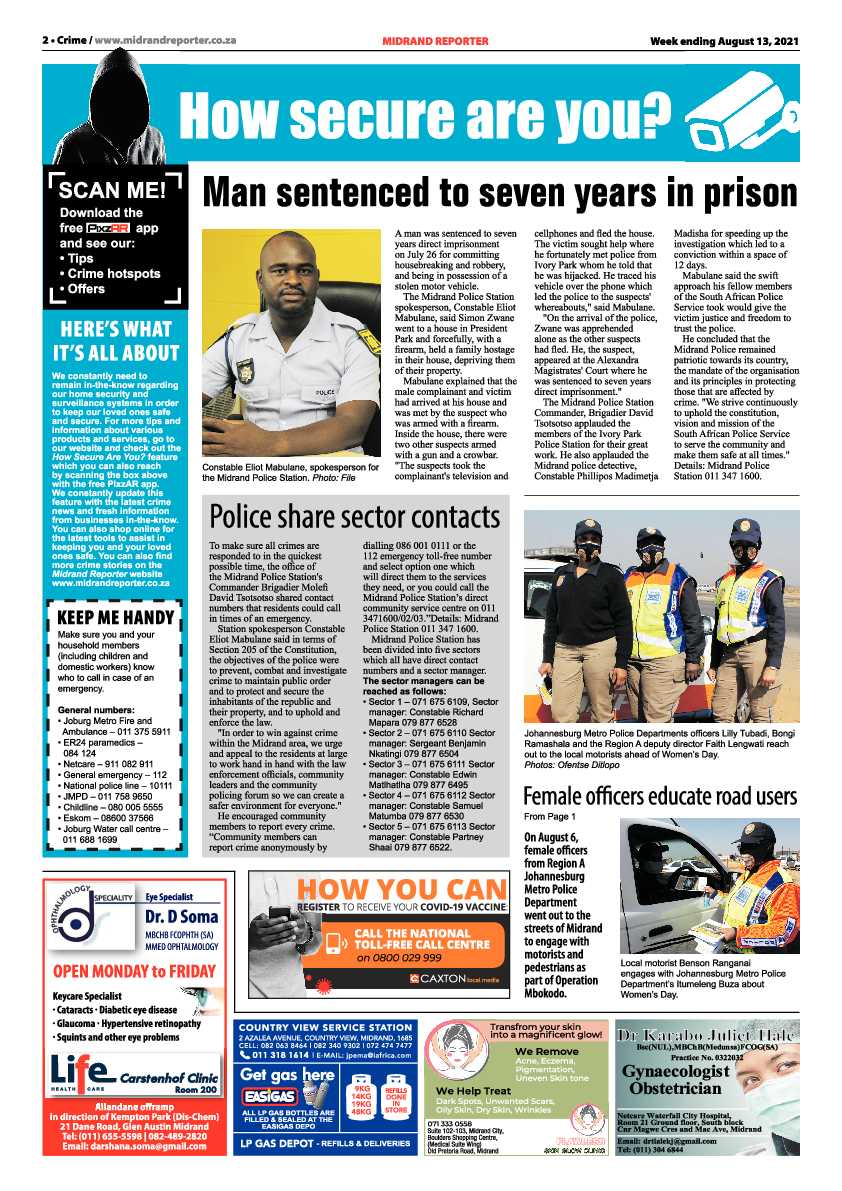 Midrand Reporter 13 August 2021 page 2