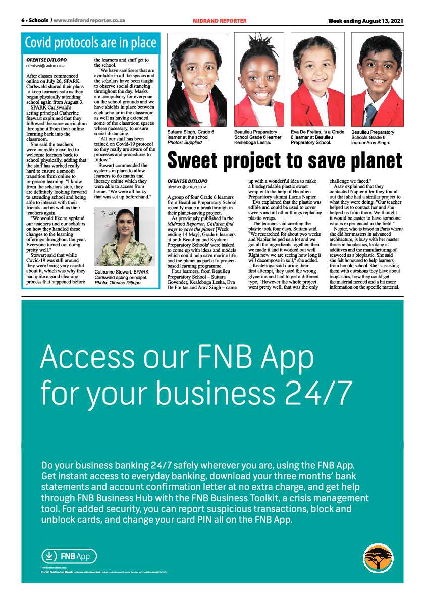Midrand Reporter 13 August 2021 page 6