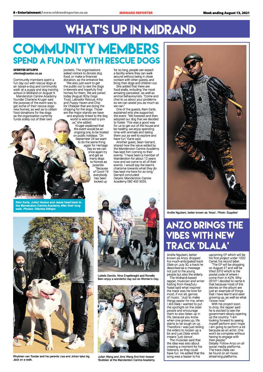 Midrand Reporter 13 August 2021 page 8