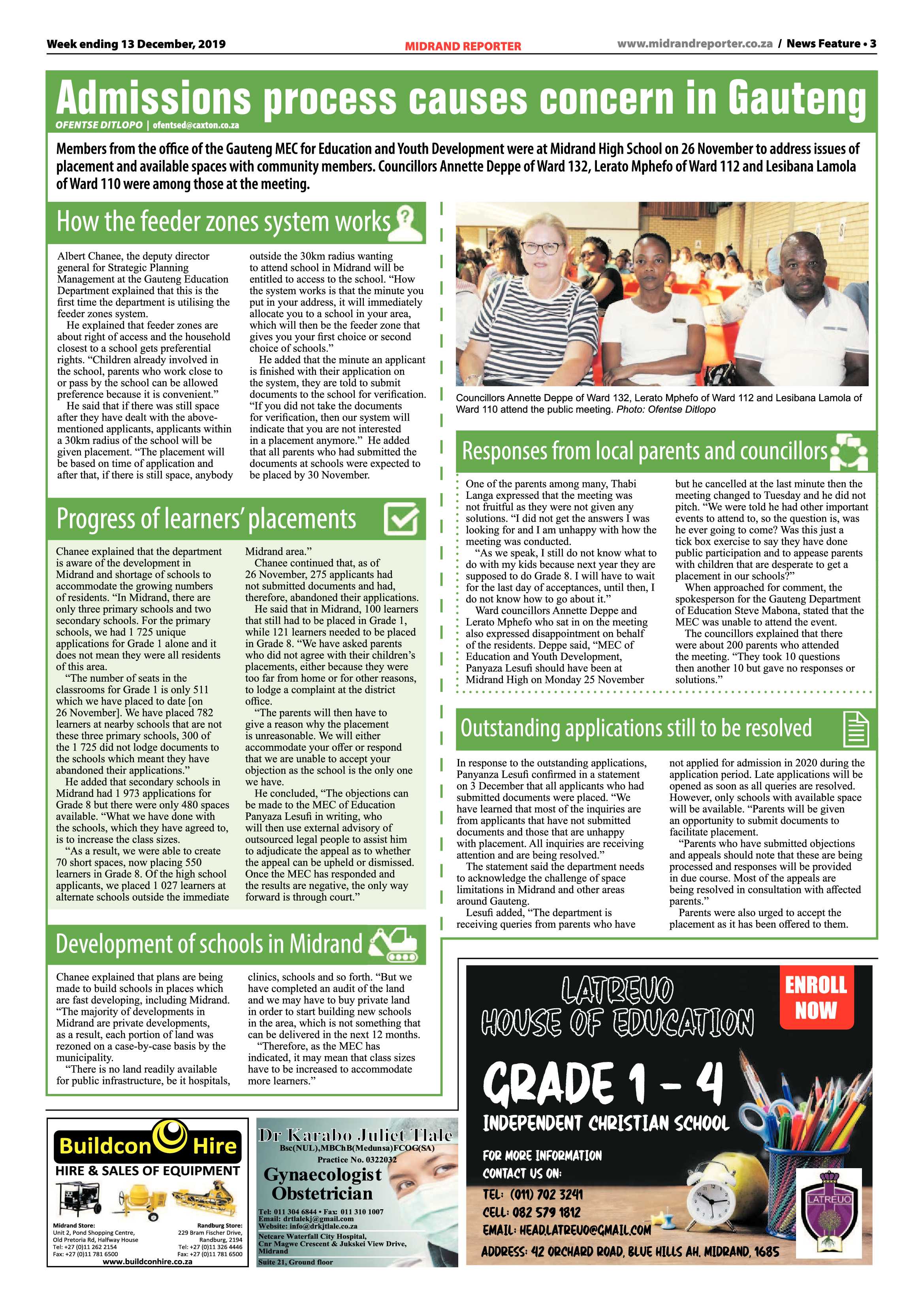 Midrand Reporter 13 December 2019 page 3