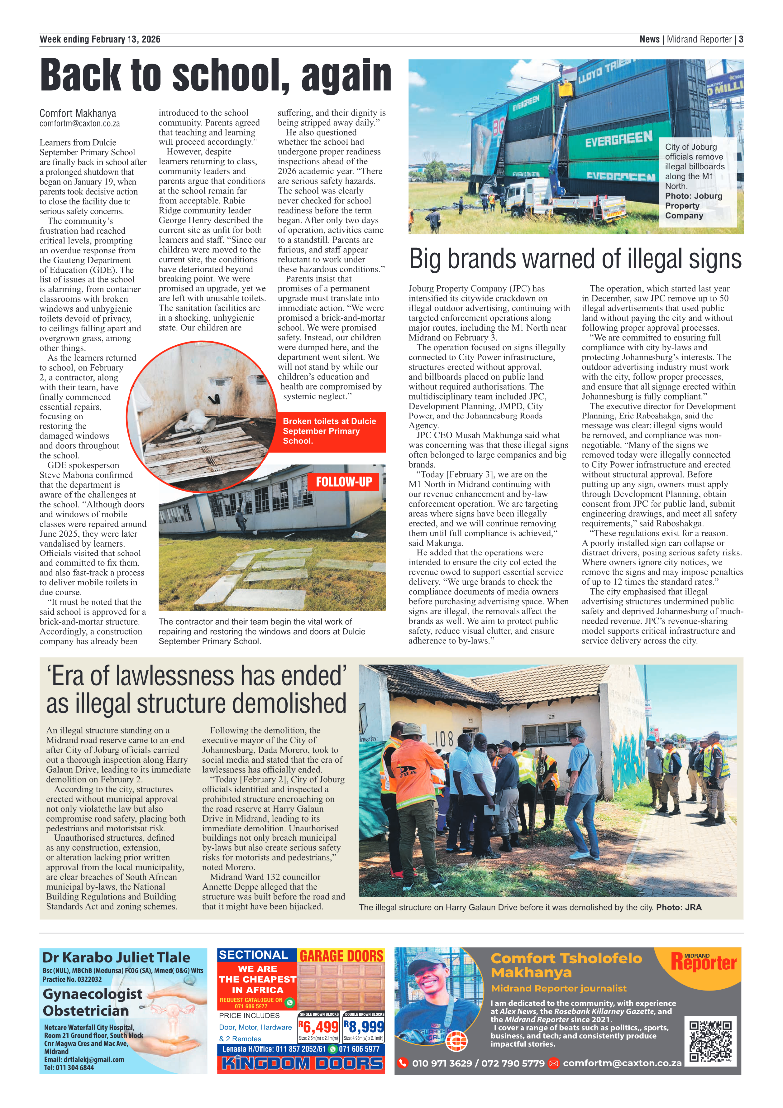 Midrand Reporter 13 February 2026 page 5