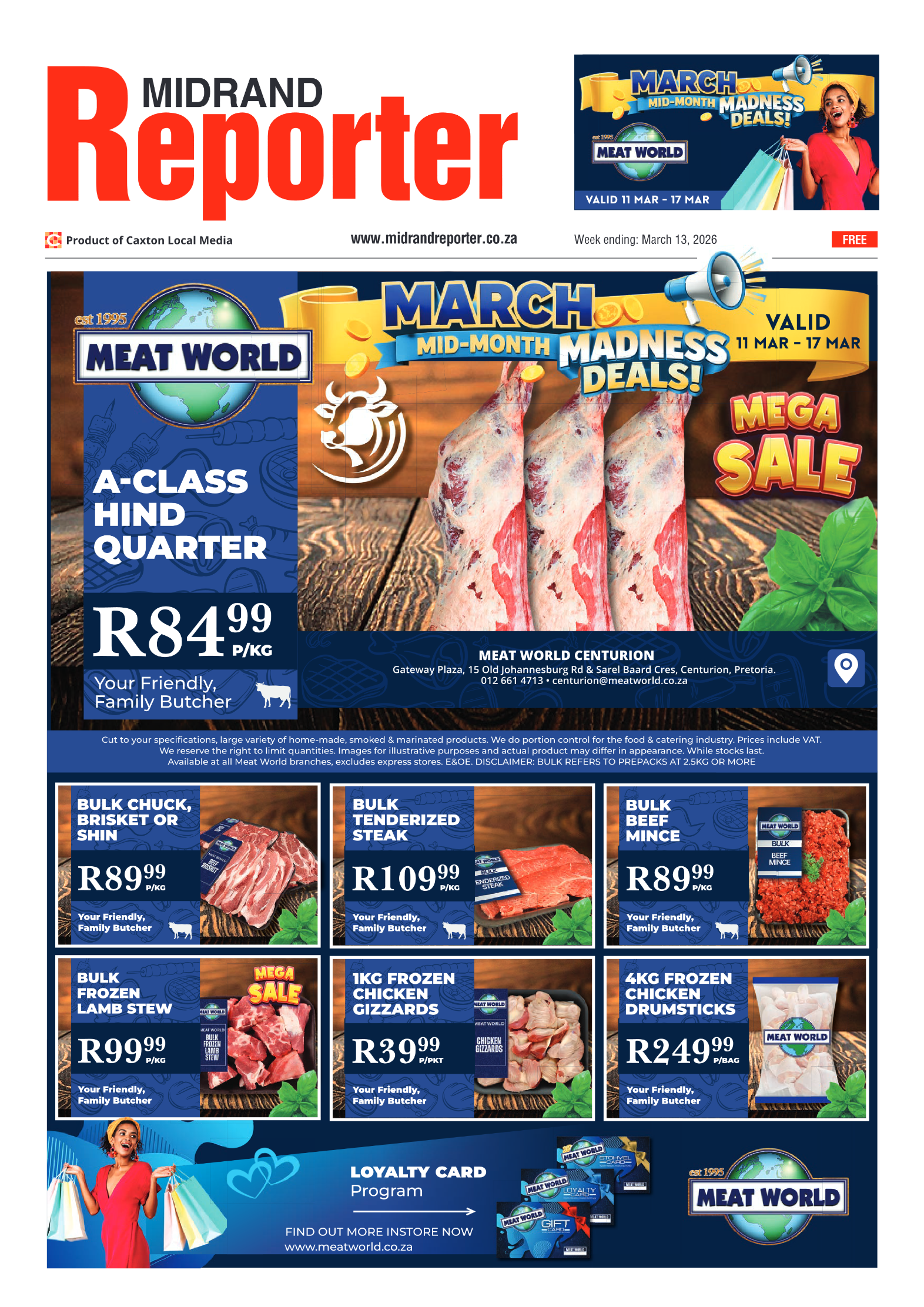 Midrand Reporter 13 March 2026 page 1