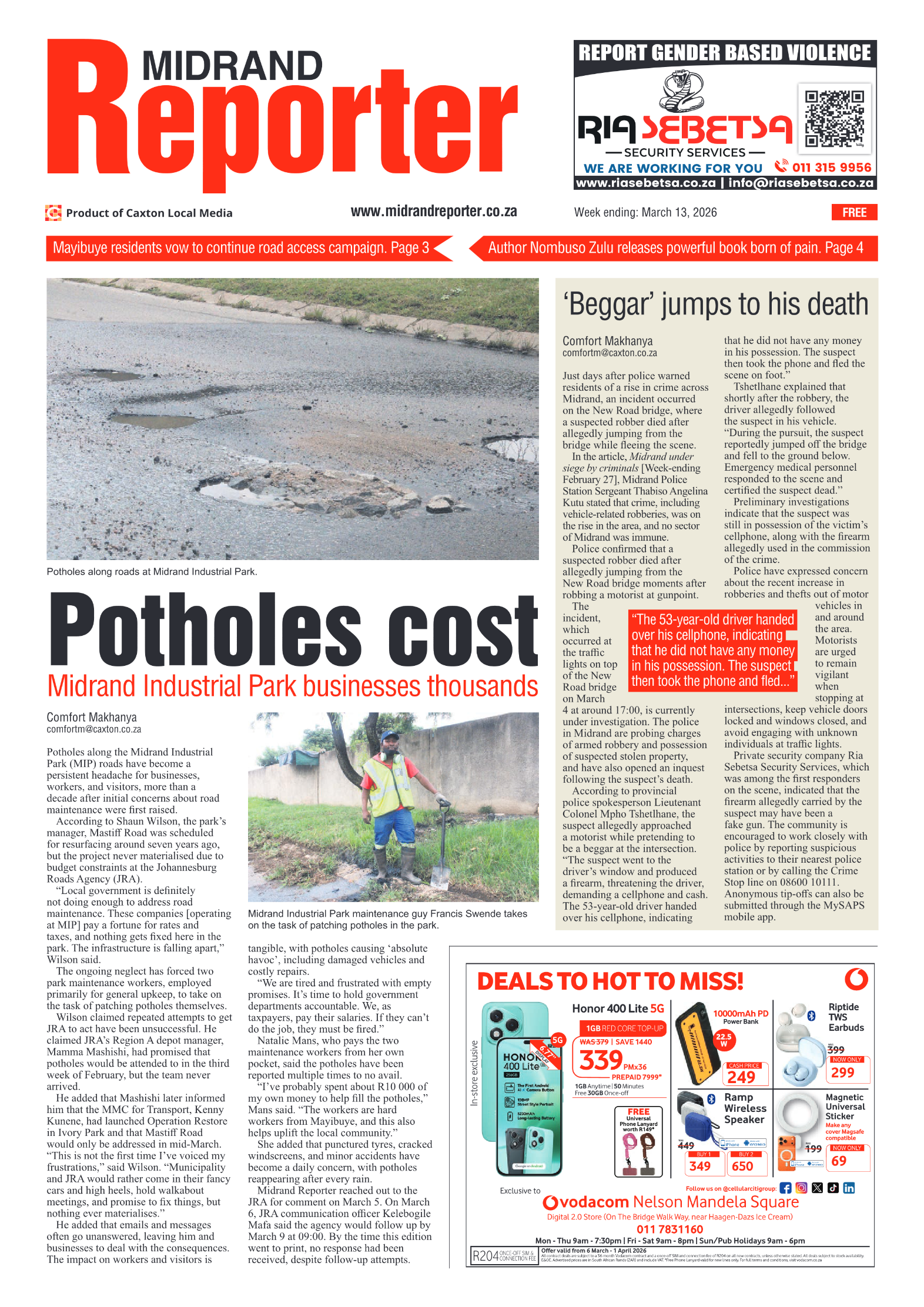 Midrand Reporter 13 March 2026 page 3