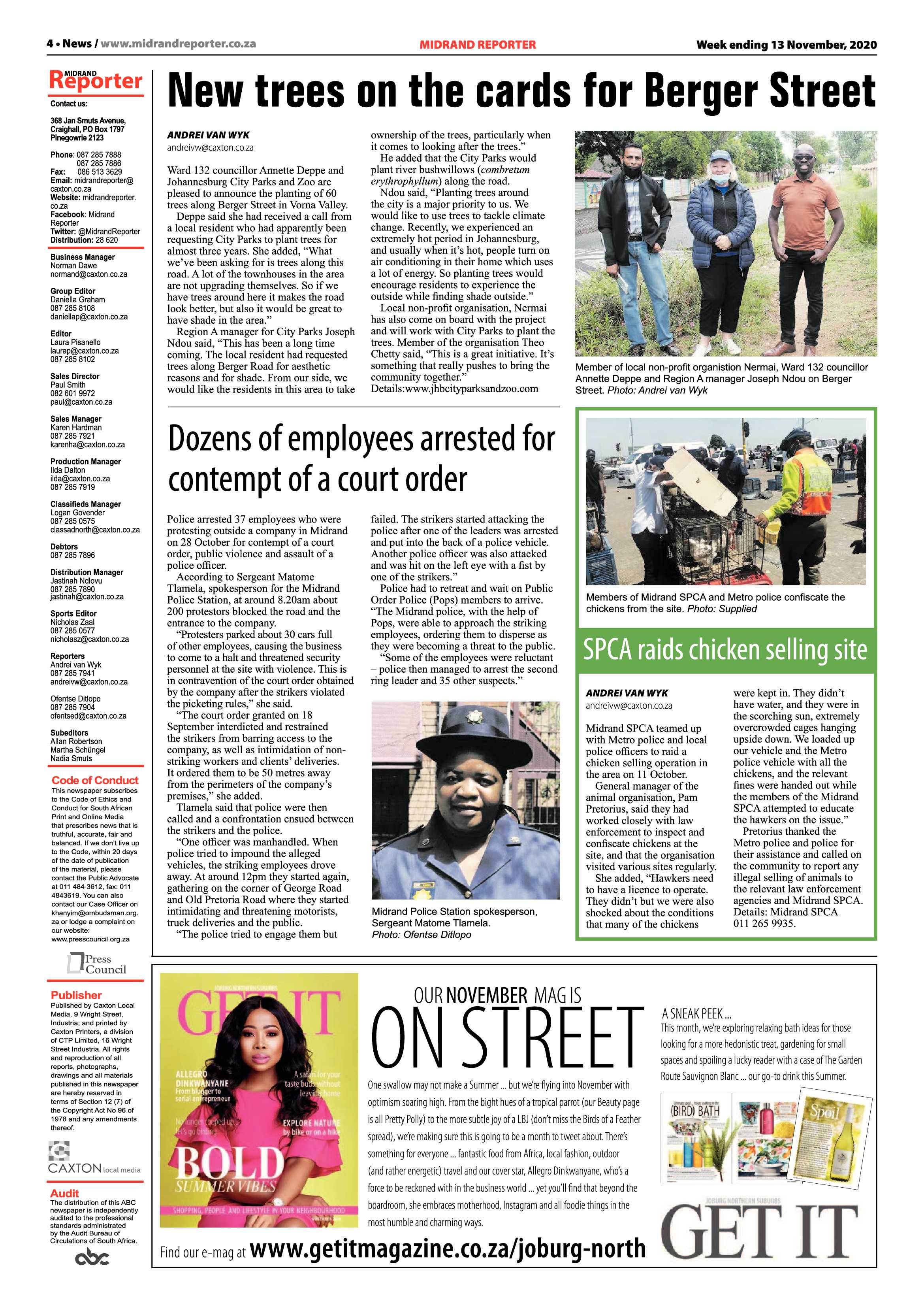 Midrand Reporter 13 November 2020 page 4