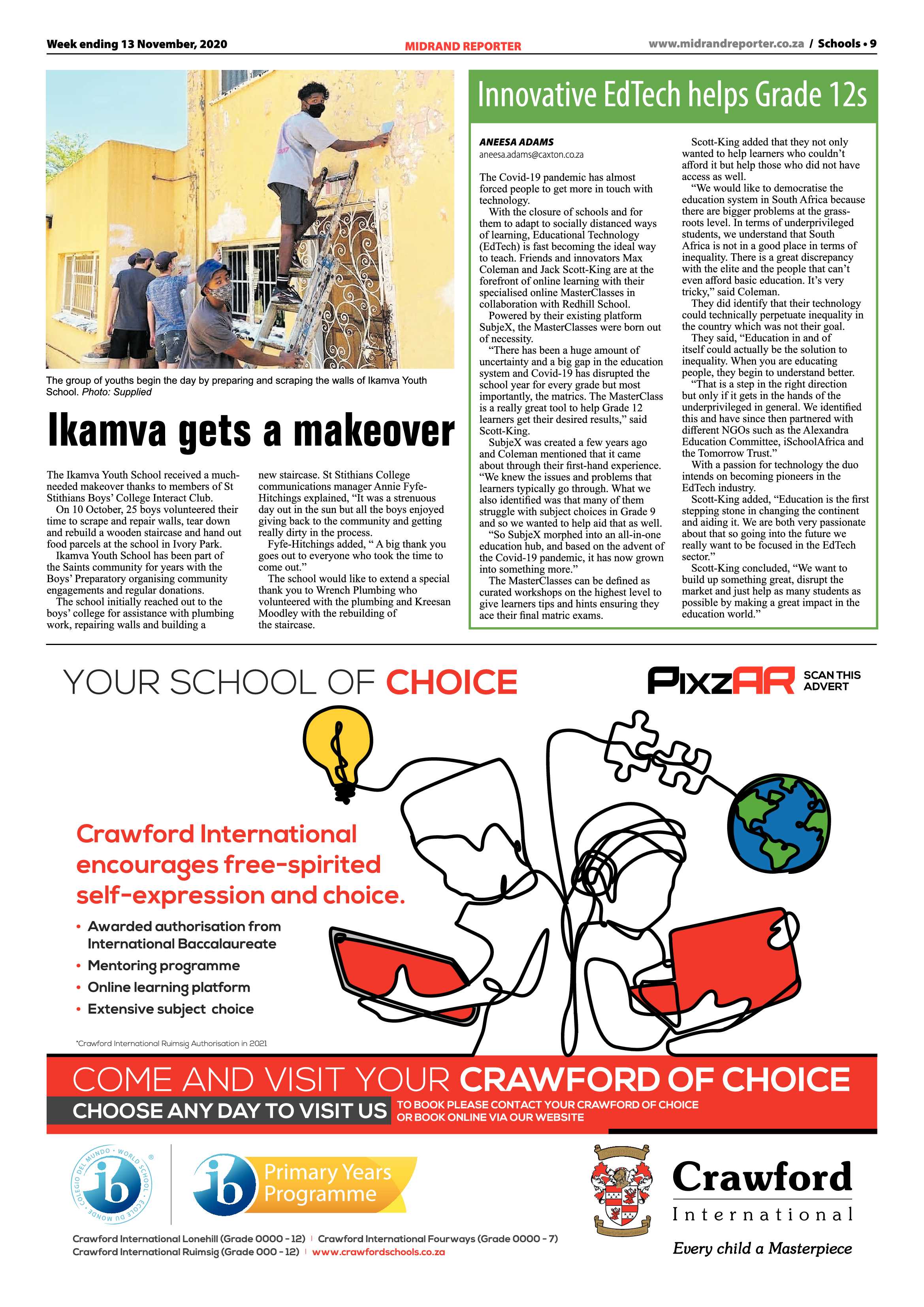 Midrand Reporter 13 November 2020 page 9