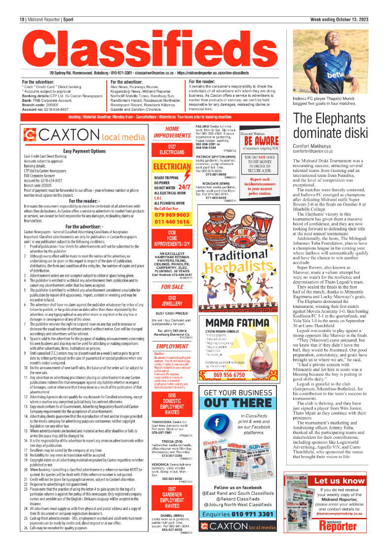 Midrand Reporter 13 October 2023 page 10